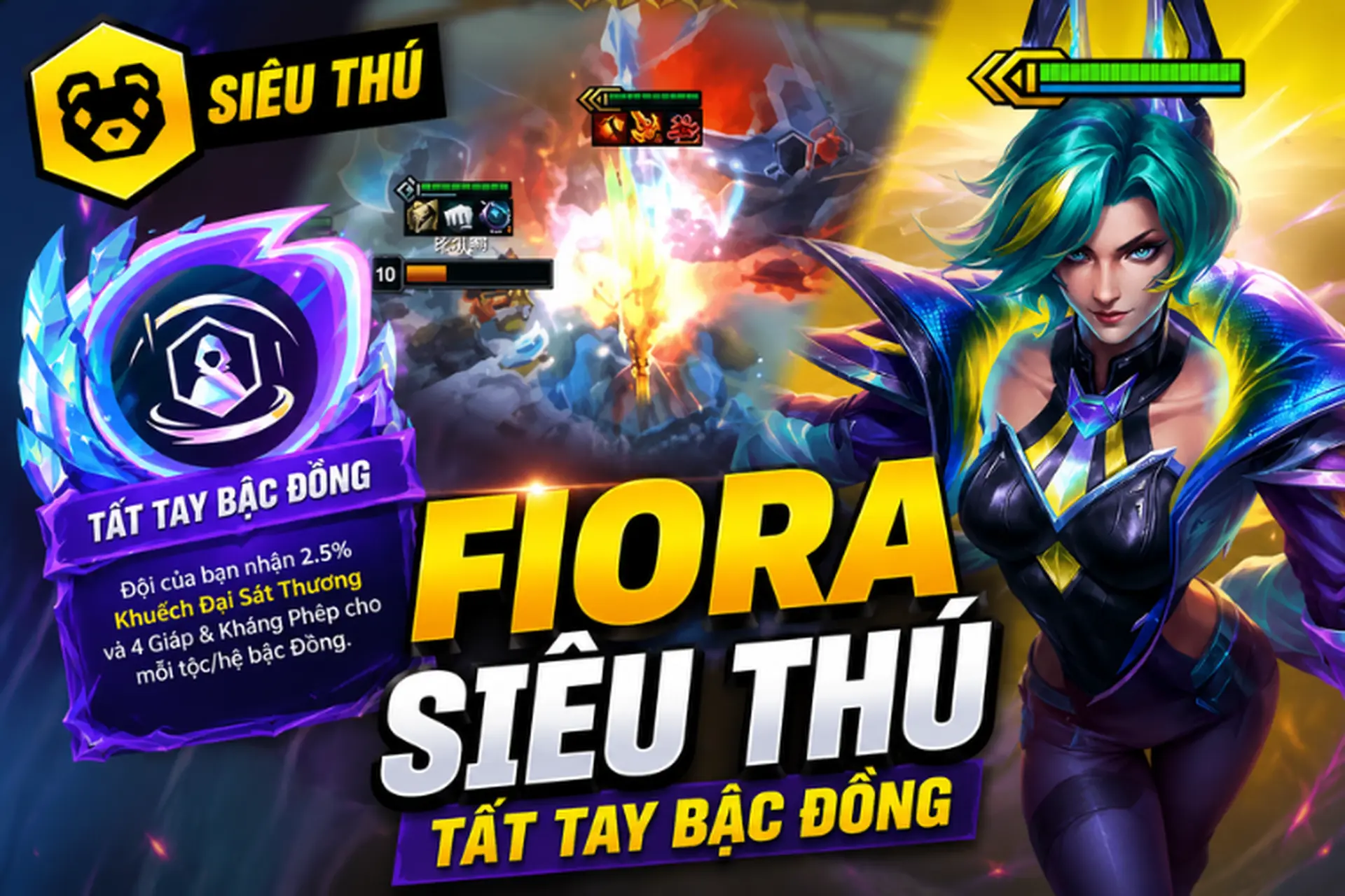 Cách chơi đội hình Fiora Siêu Thú DTCL mùa 17 với lối đánh fast 9 công thủ toàn diện 