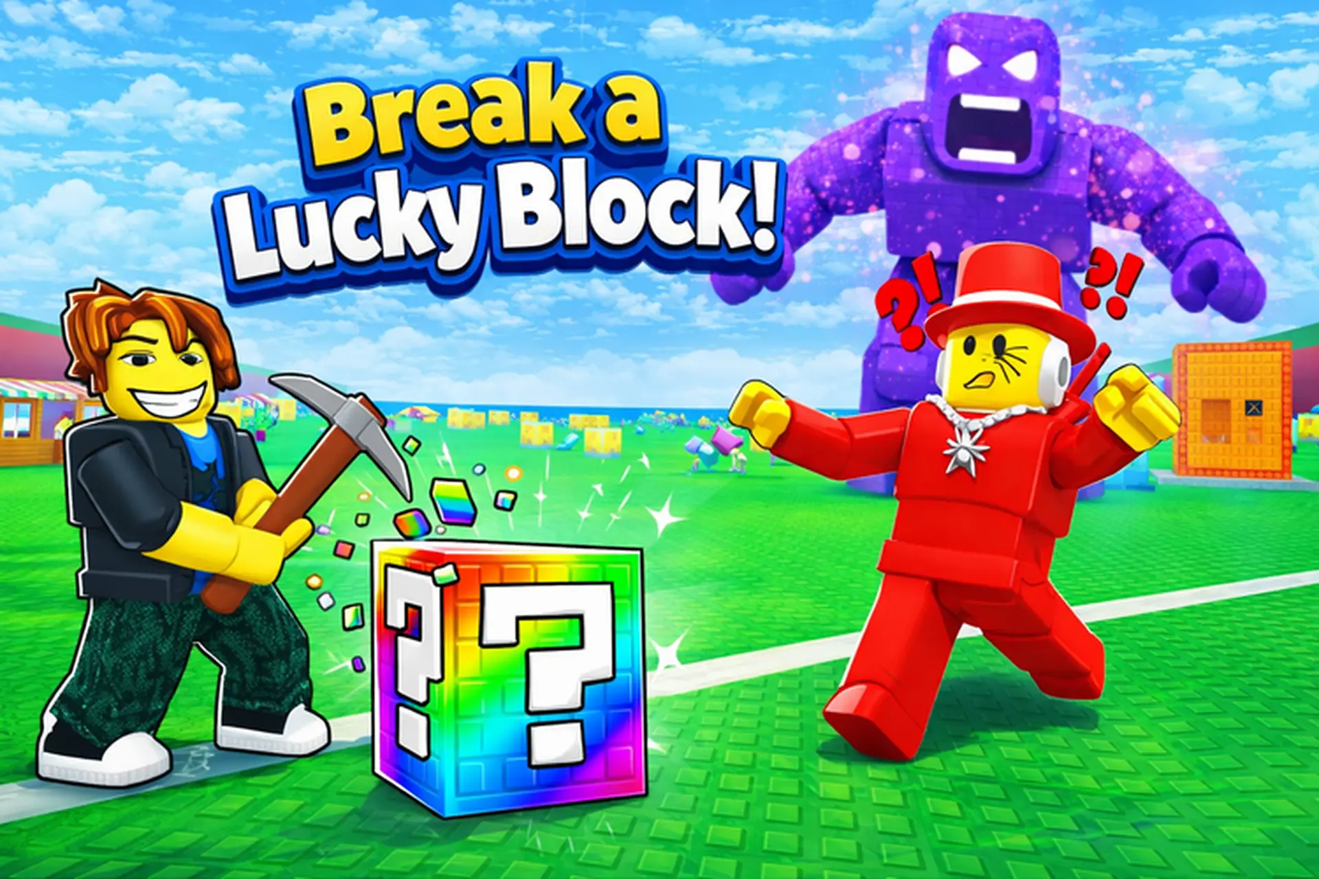 Cách chơi game Break a Lucky Block:  Trò chơi phá khối hộp thể loại mô phỏng hấp dẫn trên ROBLOX