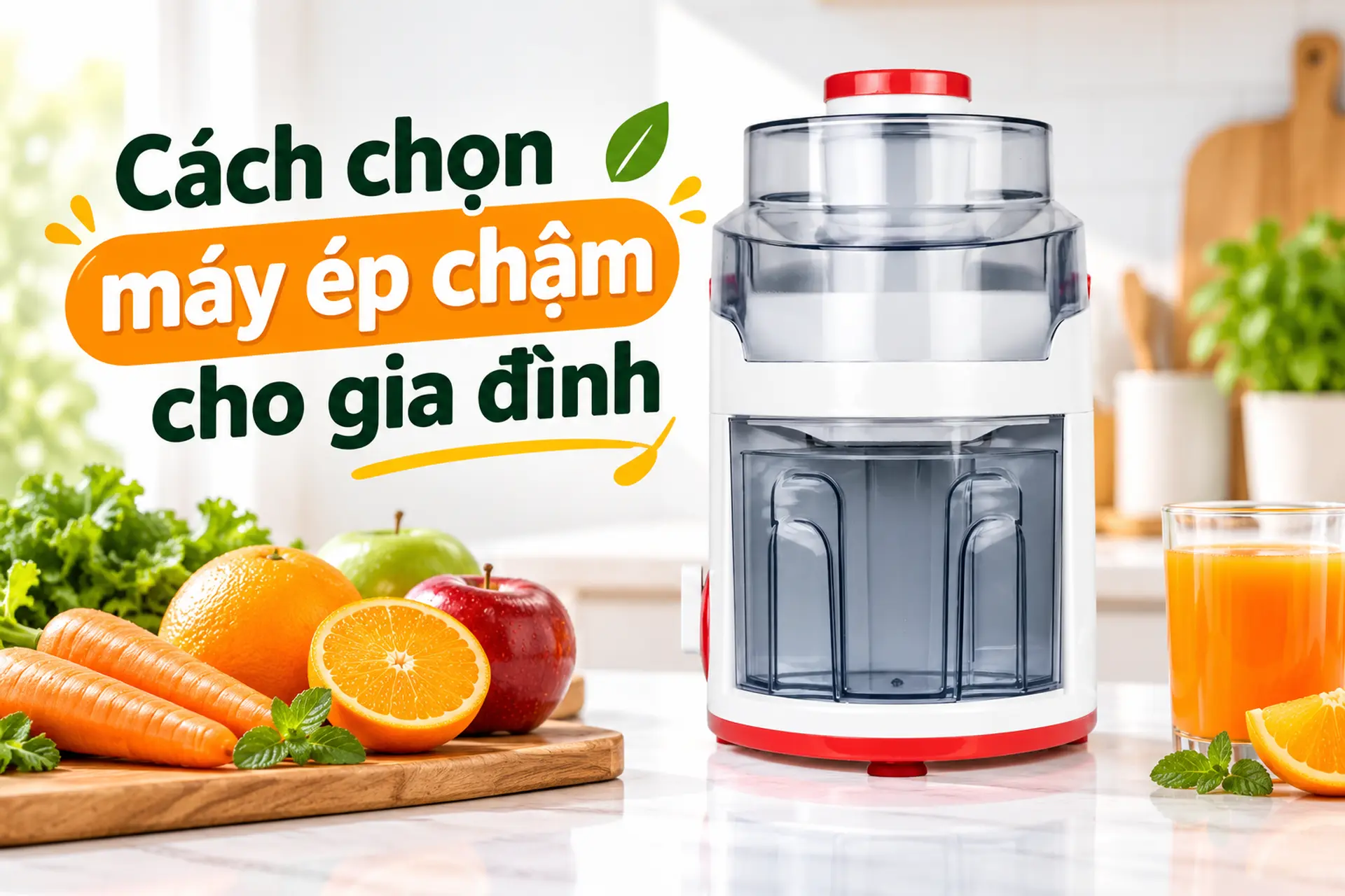 Cách chọn máy ép chậm cho gia đình: Tiêu chí quan trọng cần biết trước khi mua