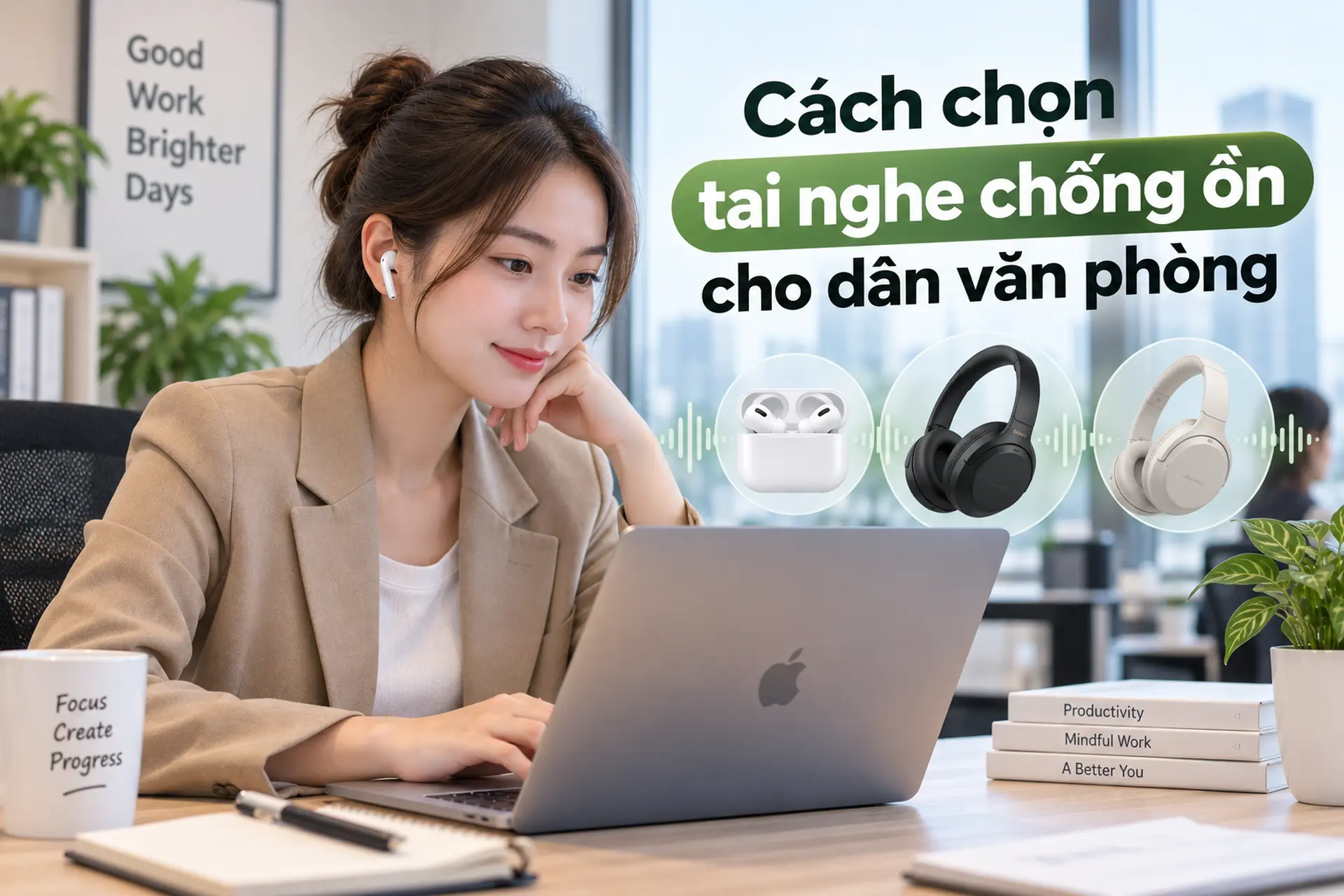 Cách chọn tai nghe chống ồn cho dân văn phòng: Những tiêu chí cần biết trước khi mua