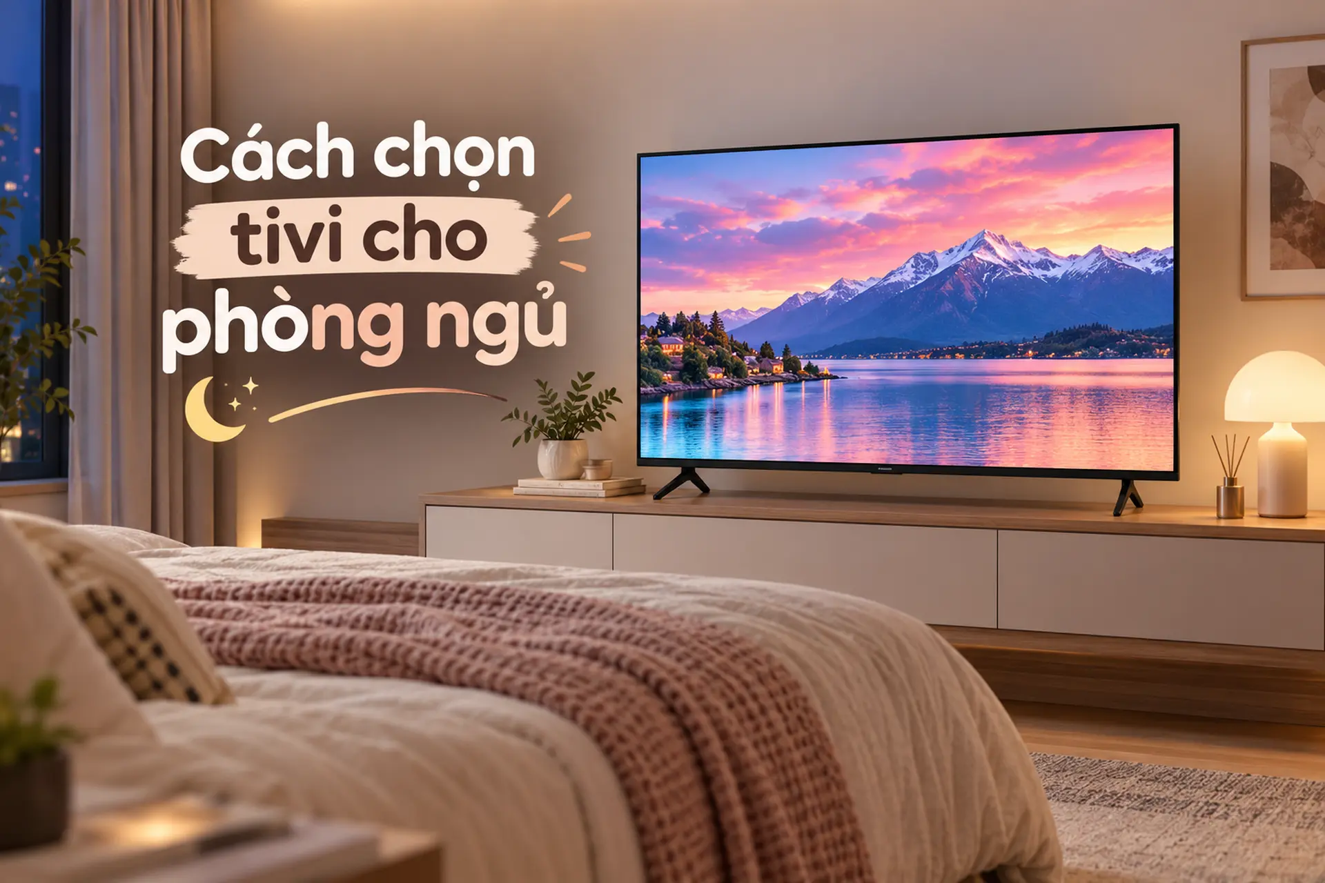 Cách chọn tivi cho phòng ngủ: Kích thước, độ phân giải và vị trí đặt phù hợp
