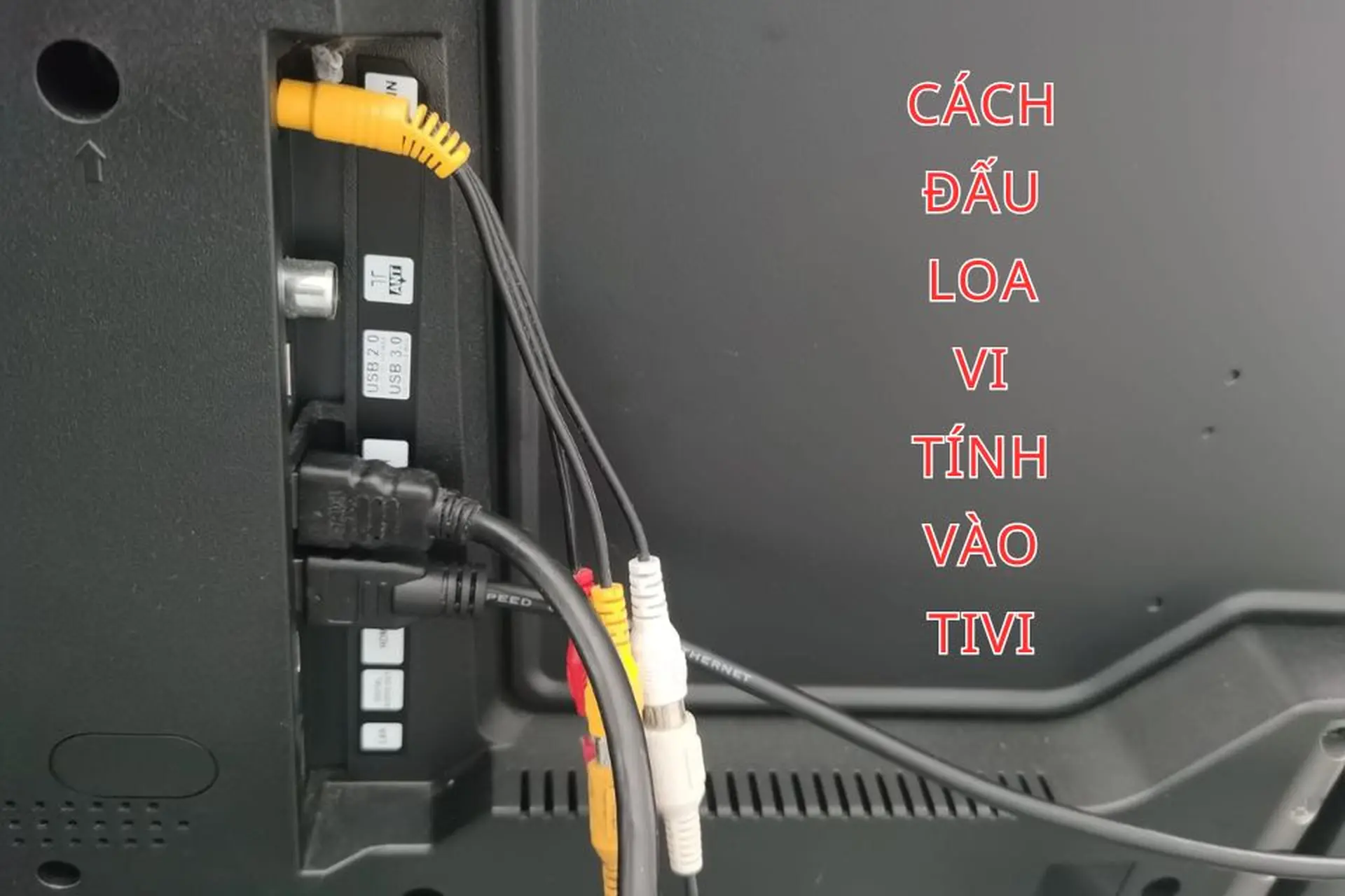 Chi tiết từ A-Z: Cách đấu loa vi tính vào tivi đúng chuẩn, kết nối thành công