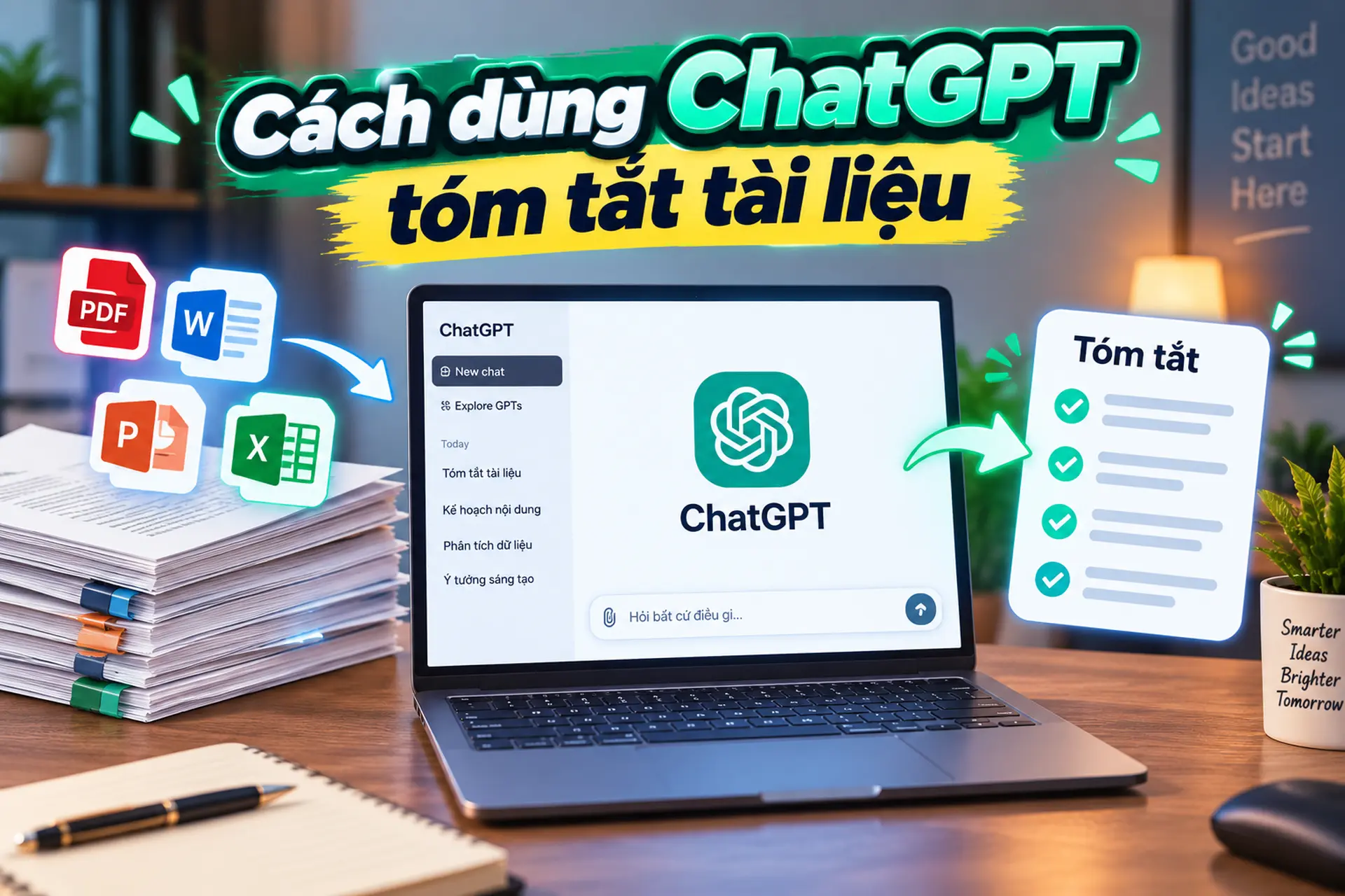 Hướng dẫn cách dùng ChatGPT tóm tắt tài liệu nhanh và chính xác với các bước đơn giản