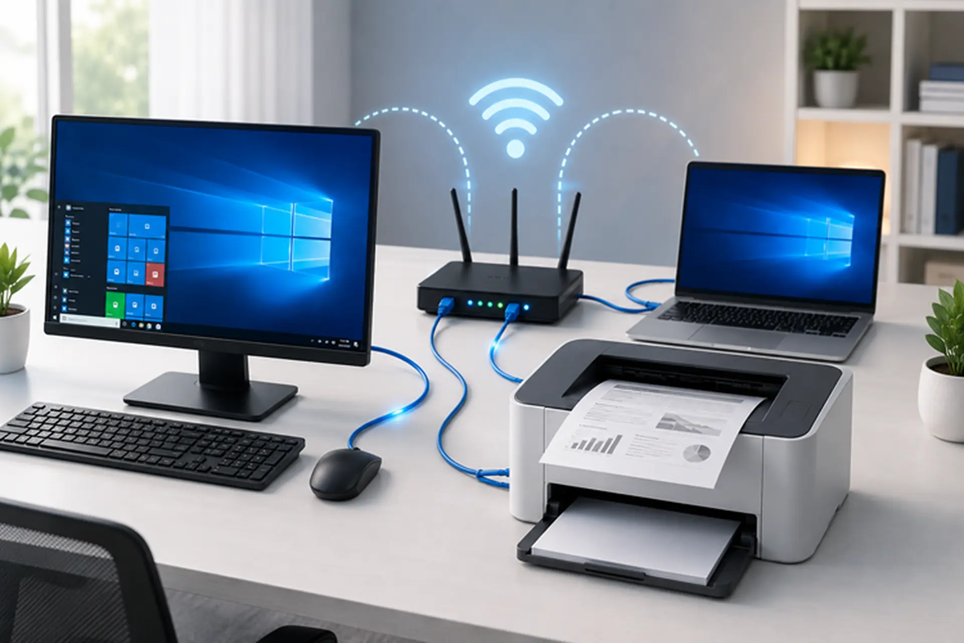 Cách kết nối máy in qua mạng LAN trên Win 10 nhanh, dễ làm tại nhà cho người mới