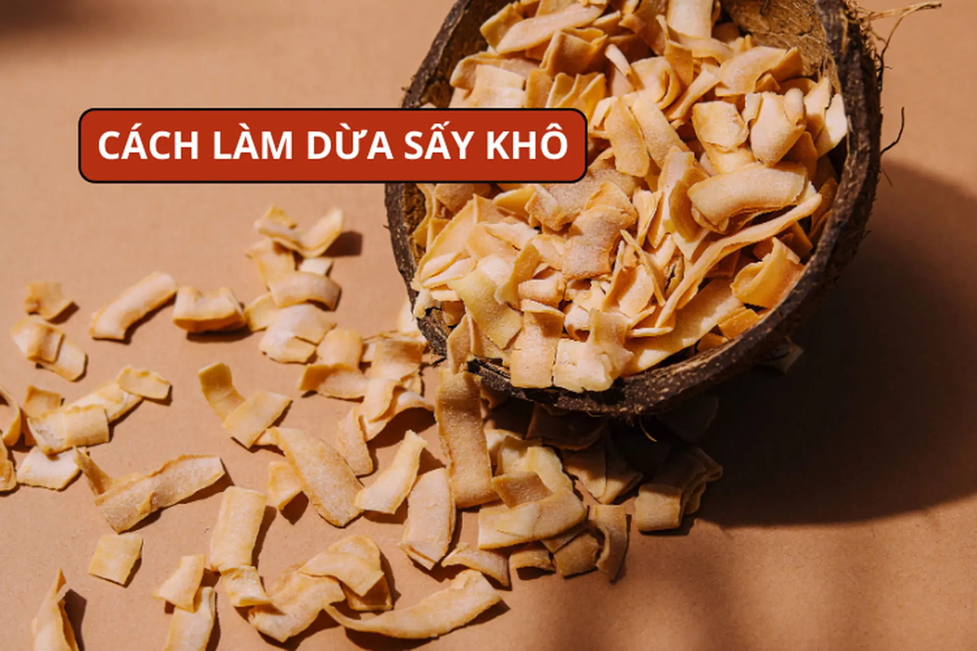 Cách làm dừa khô sấy thơm ngon bằng nồi chiên không dầu, ai cũng có thể làm được