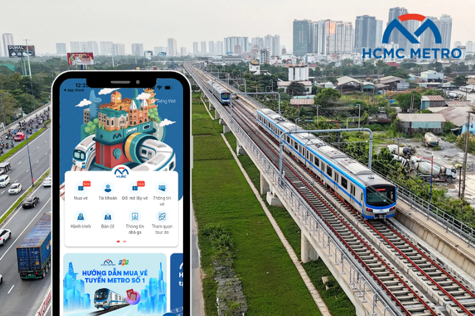 Cách sử dụng ứng dụng HCMC Metro HURC chi tiết: Mua vé, tra cứu hành trình, xem bản đồ