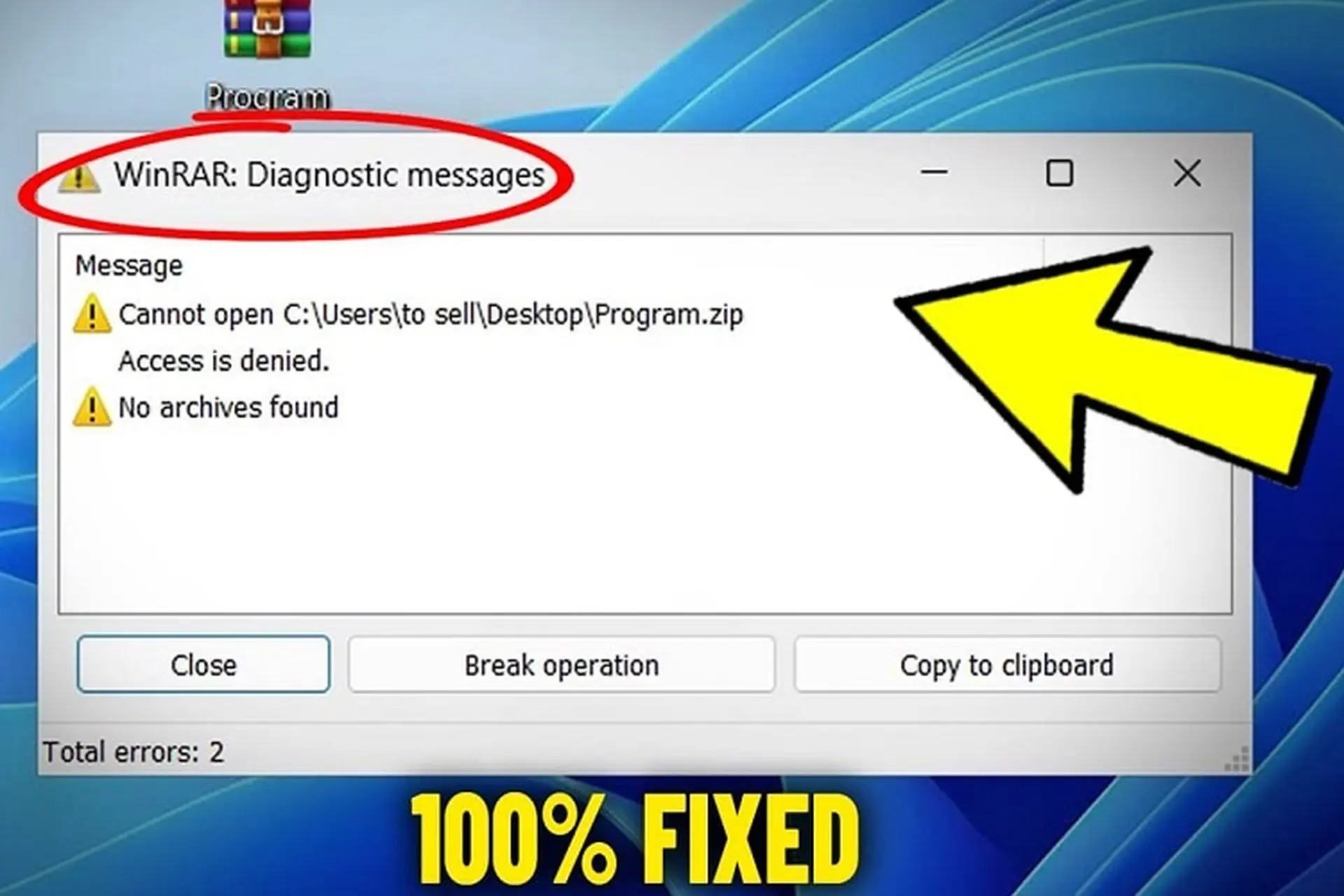 Hướng dẫn cách sửa lỗi WinRAR Diagnostic Messages khi giải nén file trên máy tính