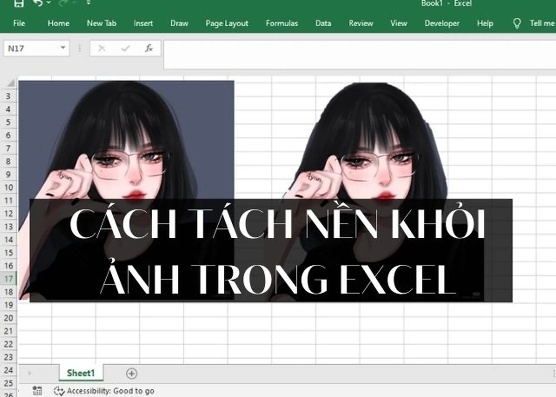 Hướng dẫn cách tách nền khỏi ảnh trong Excel đơn giản, chính xác chỉ với vài bước