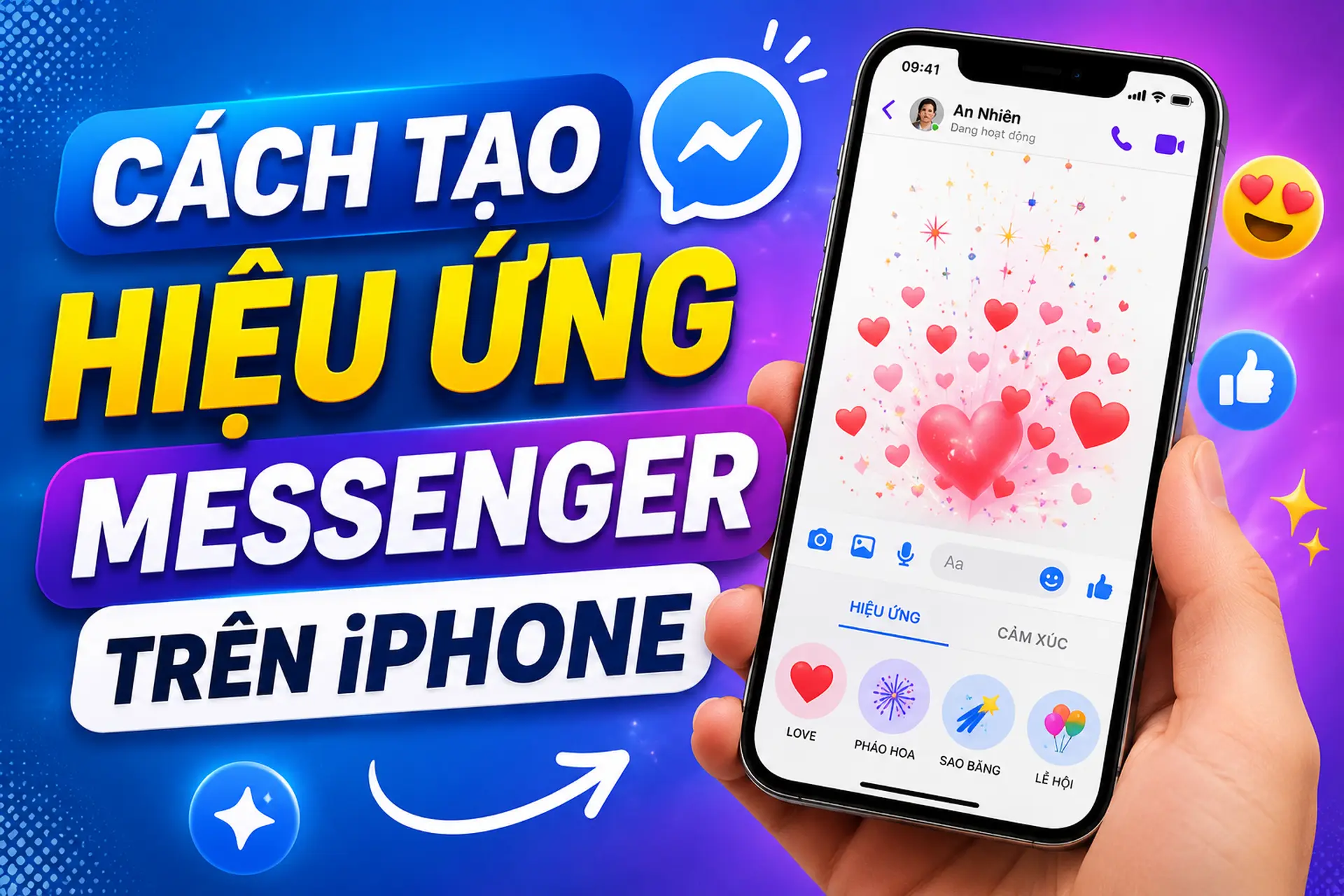 Chia sẻ cách tạo hiệu ứng Messenger trên iPhone cực đơn giản, ai cũng làm được