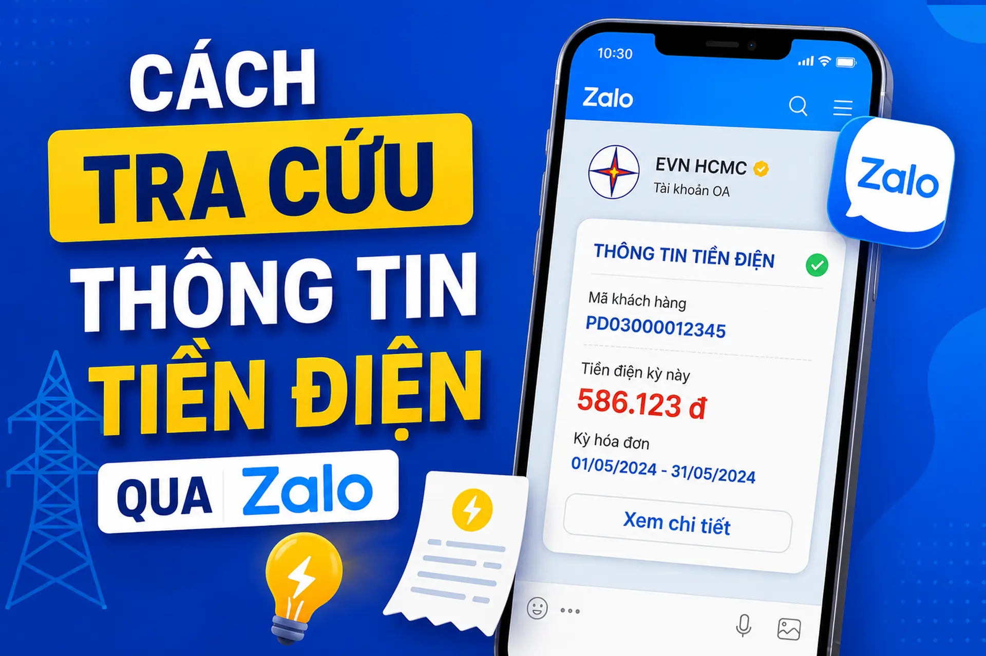 Cách tra cứu thông tin tiền điện qua Zalo nhanh chóng và tiện lợi ngay trên điện thoại