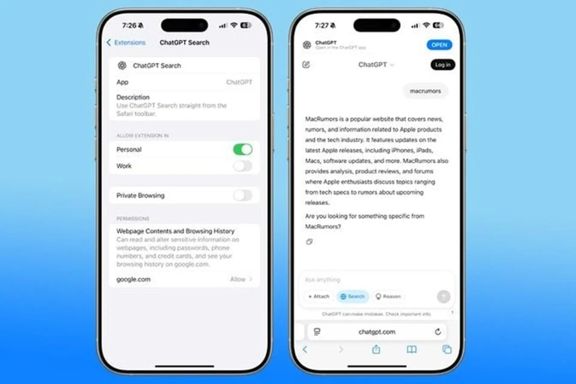 Mách bạn cách cài ChatGPT làm tìm kiếm mặc định trên Safari iPhone cực hay để tìm kiếm thông tin tiện lợi hơn