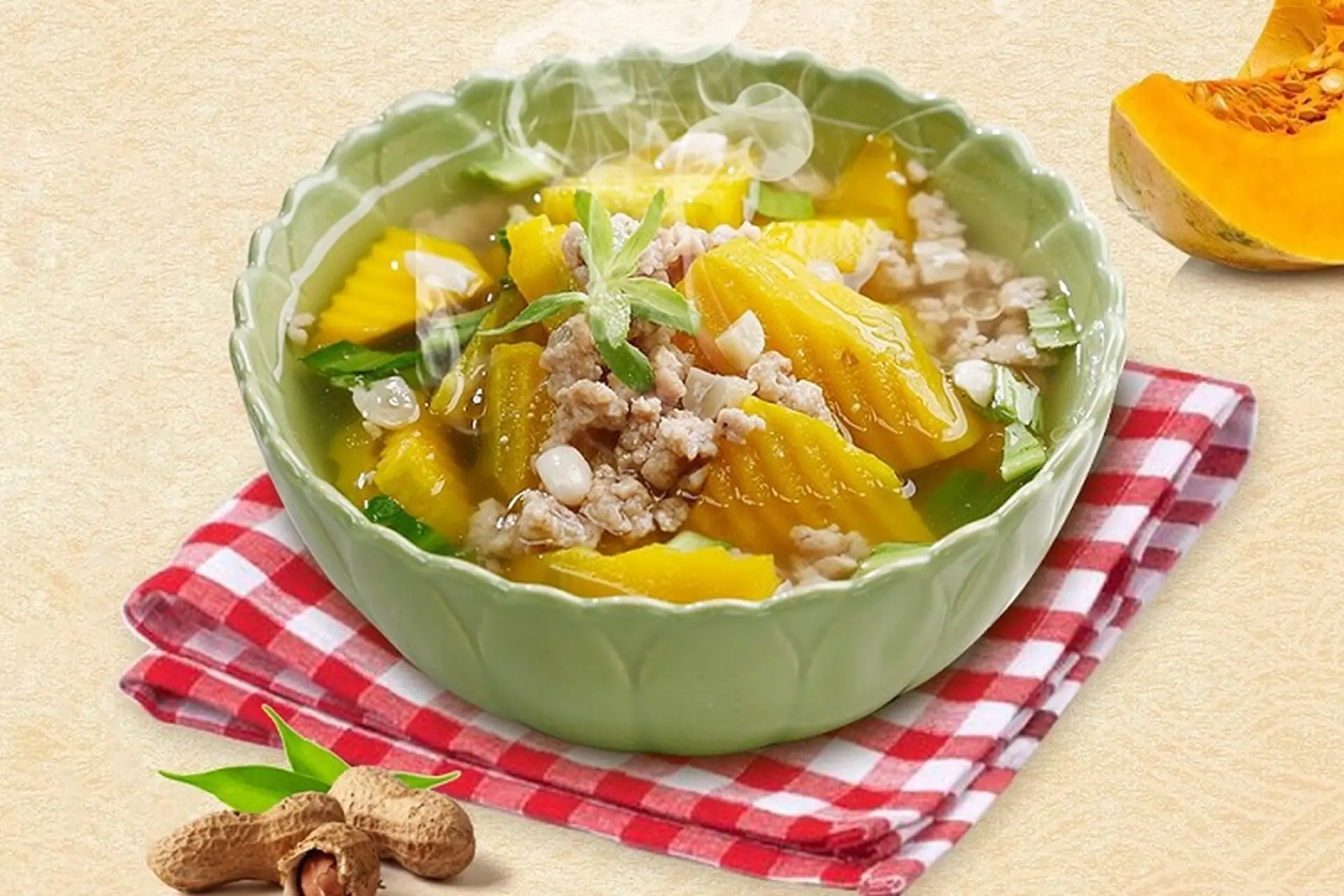 Bật mí 2 công thức nấu canh bí đỏ đậu phộng thanh ngọt, bổ dưỡng cho cả nhà