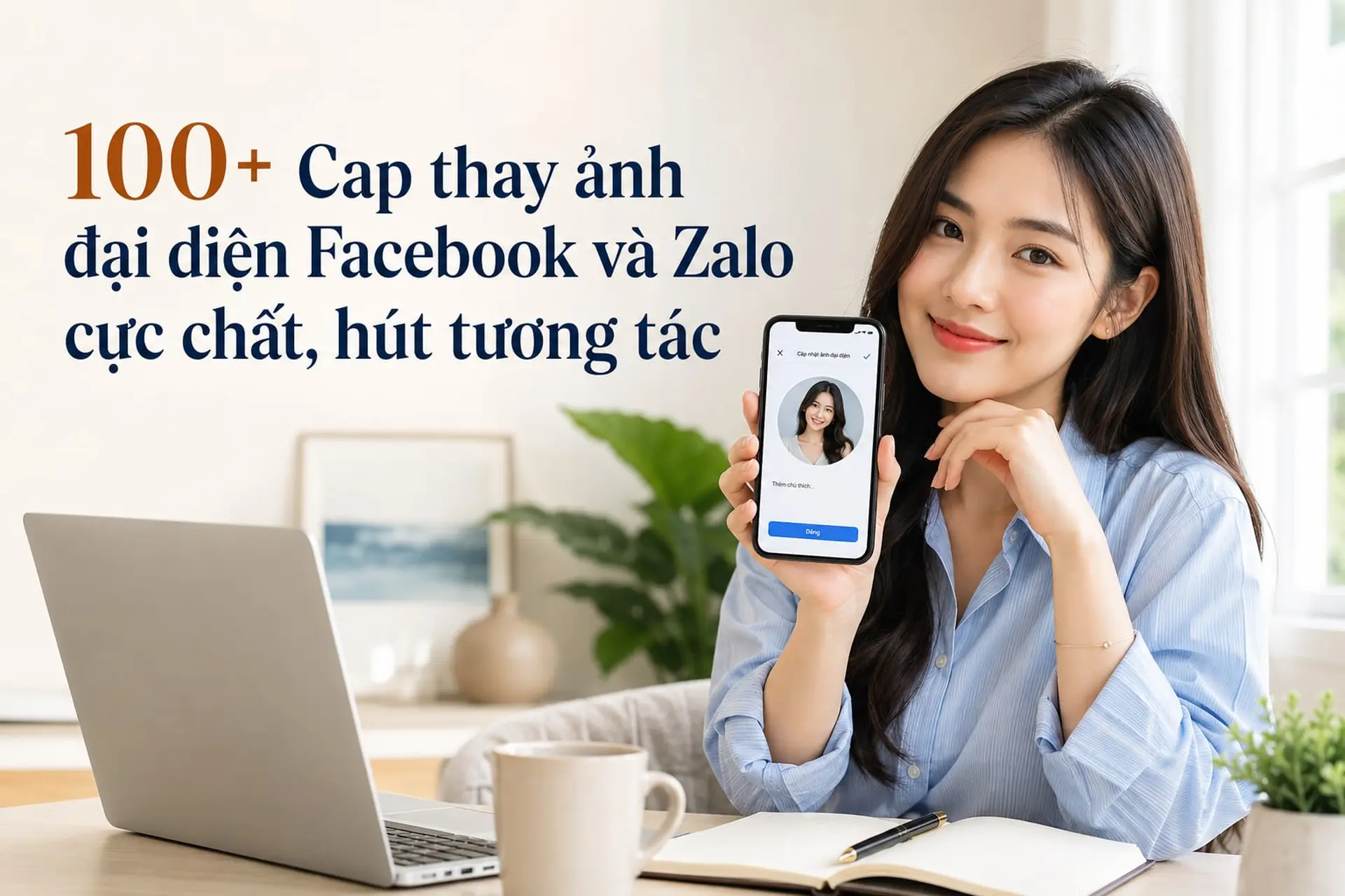 Top cap thay ảnh đại diện Facebook và Zalo cực chất, hút tương tác