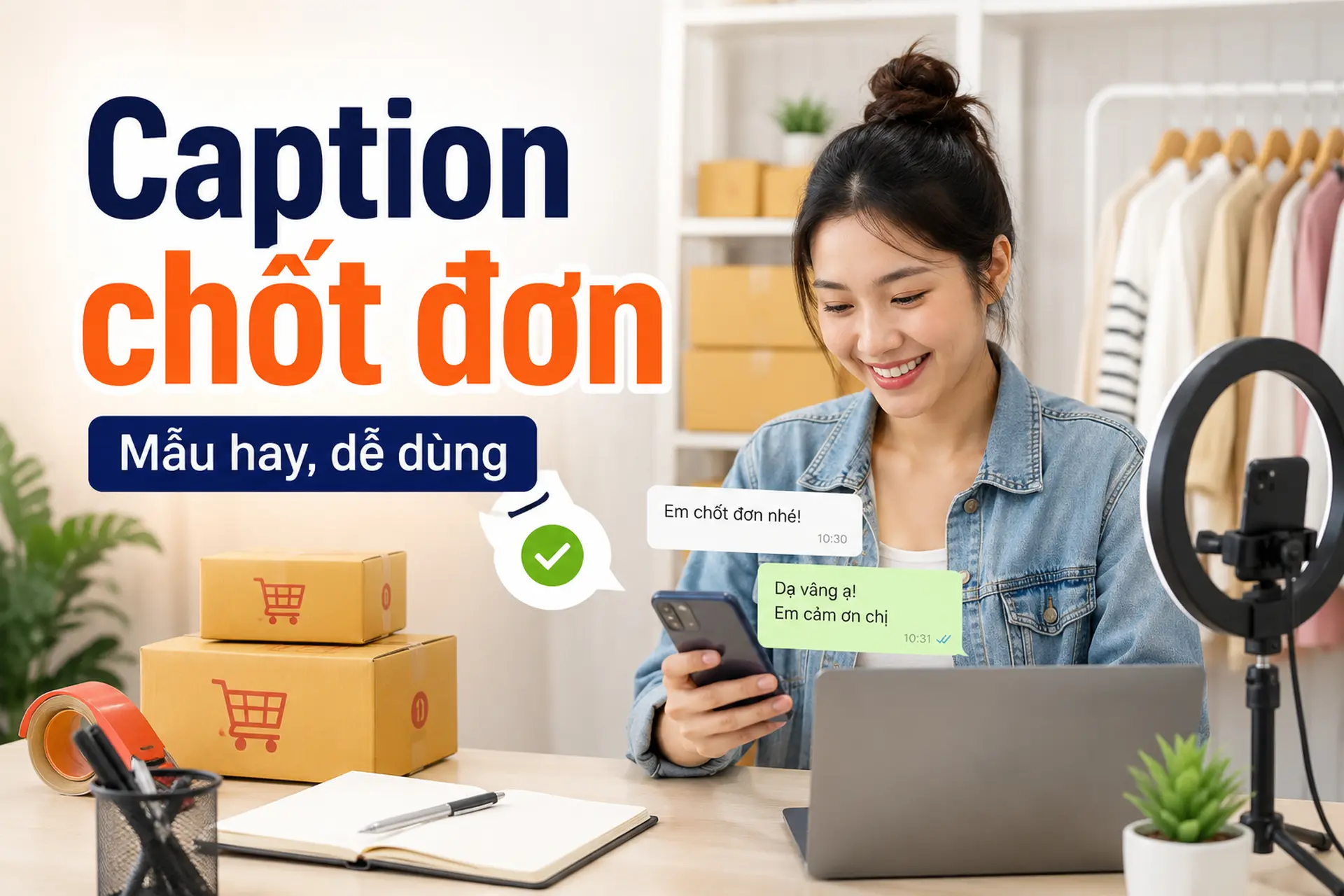 Caption chốt đơn là gì? Tổng hợp mẫu caption bán hàng thu hút khách hiệu quả