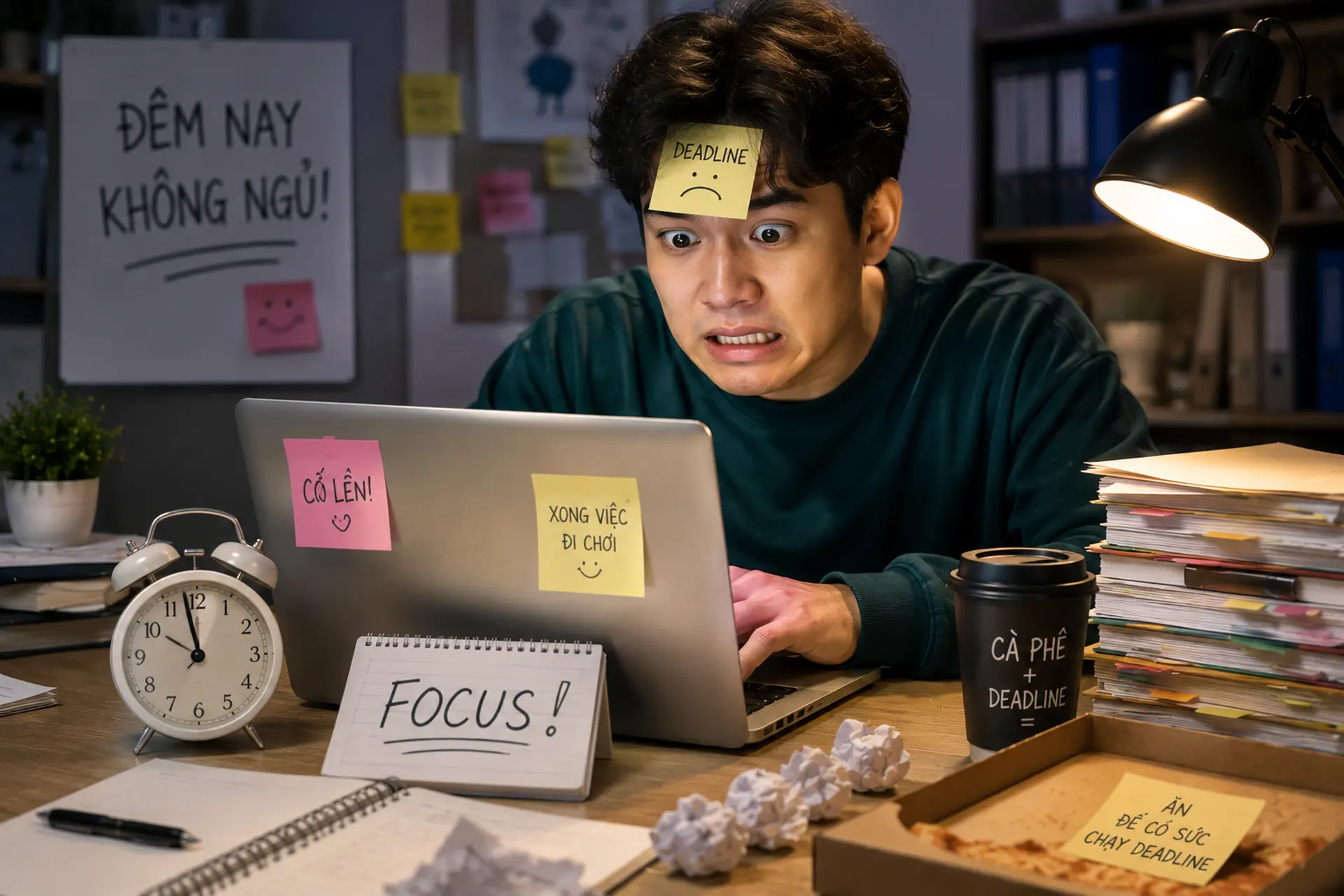 Tổng hợp caption deadline cực chất – Những dòng trạng thái đúng tâm trạng dân chạy việc xuyên đêm