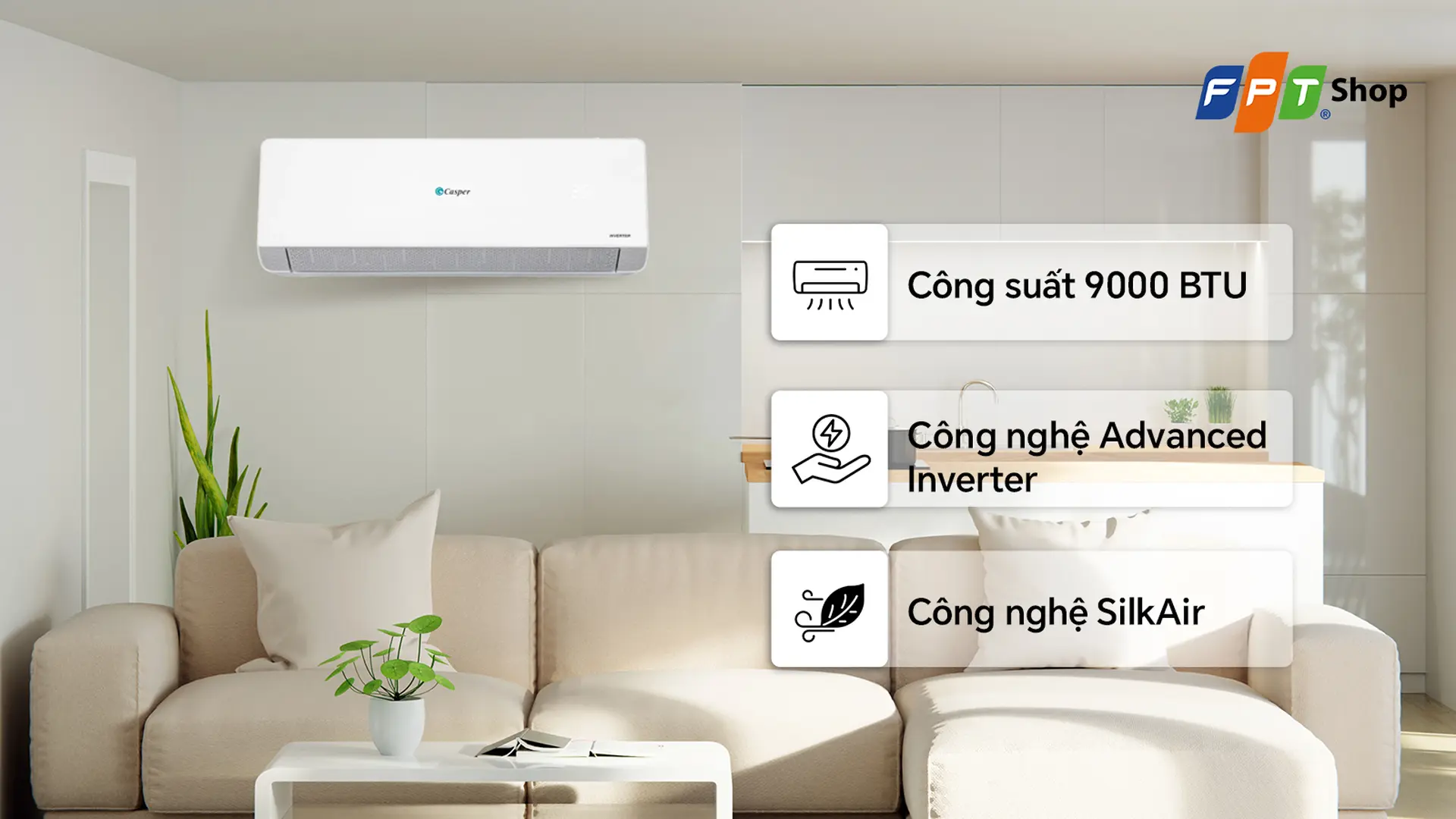 Casper PrimeAir Inverter 2 chiều 1 HP QH-09IU36A