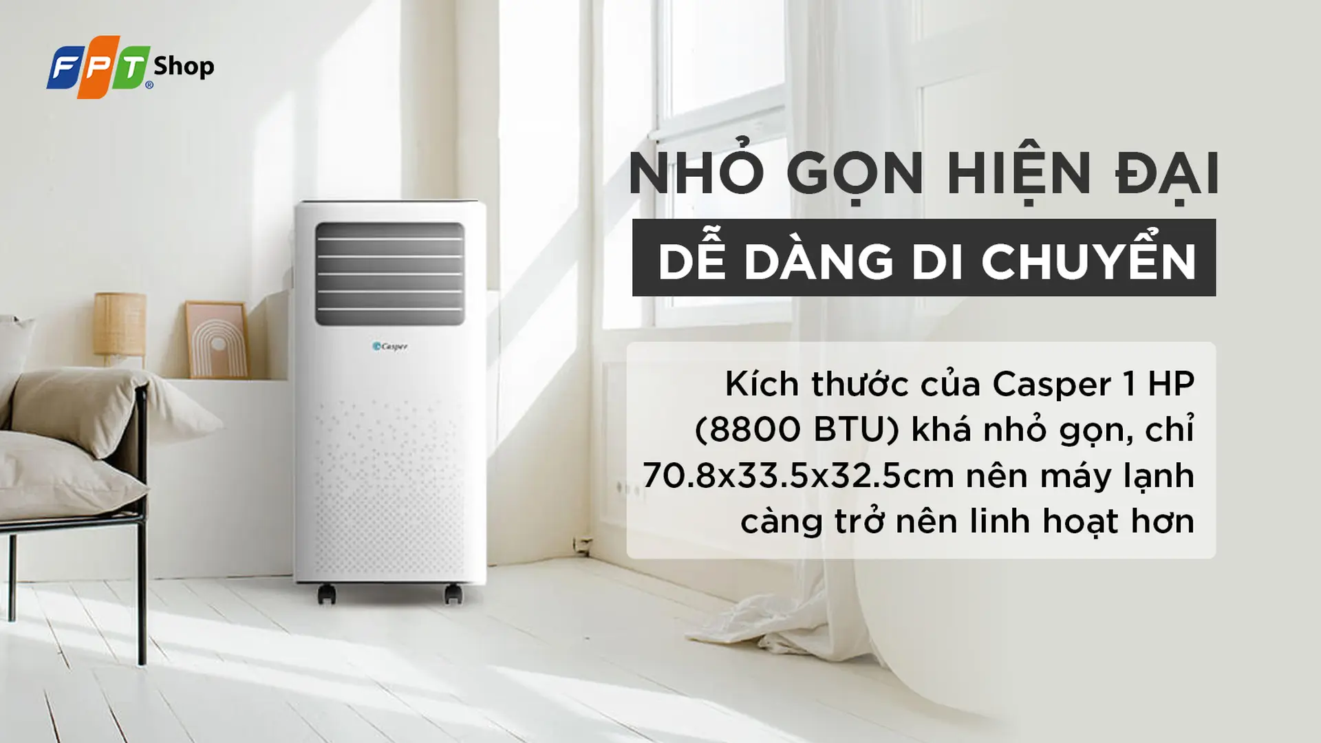 Máy lạnh di động Casper 1 HP PC-09TL33