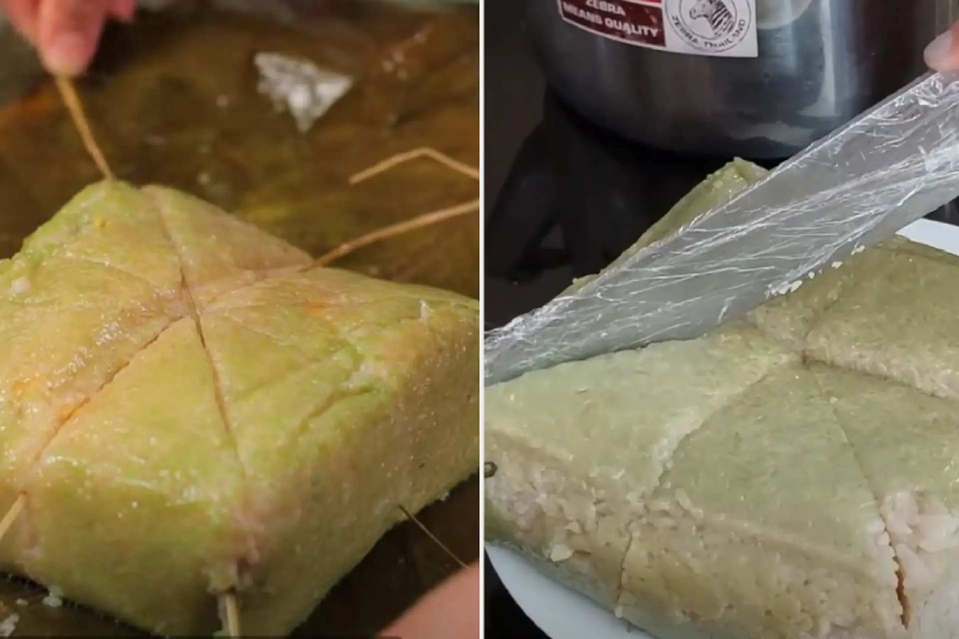 Nên cắt bánh chưng bằng lạt hay dao? Hướng dẫn cách cắt bánh chưng đẹp, không bị vỡ nhân bánh