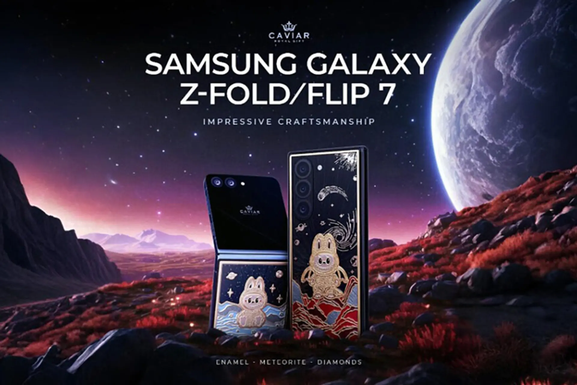 Caviar ra mắt Samsung Galaxy Z Fold7 và Flip7 Cabubu Edition, lấy cảm hứng từ Labubu, mạ vàng 24k