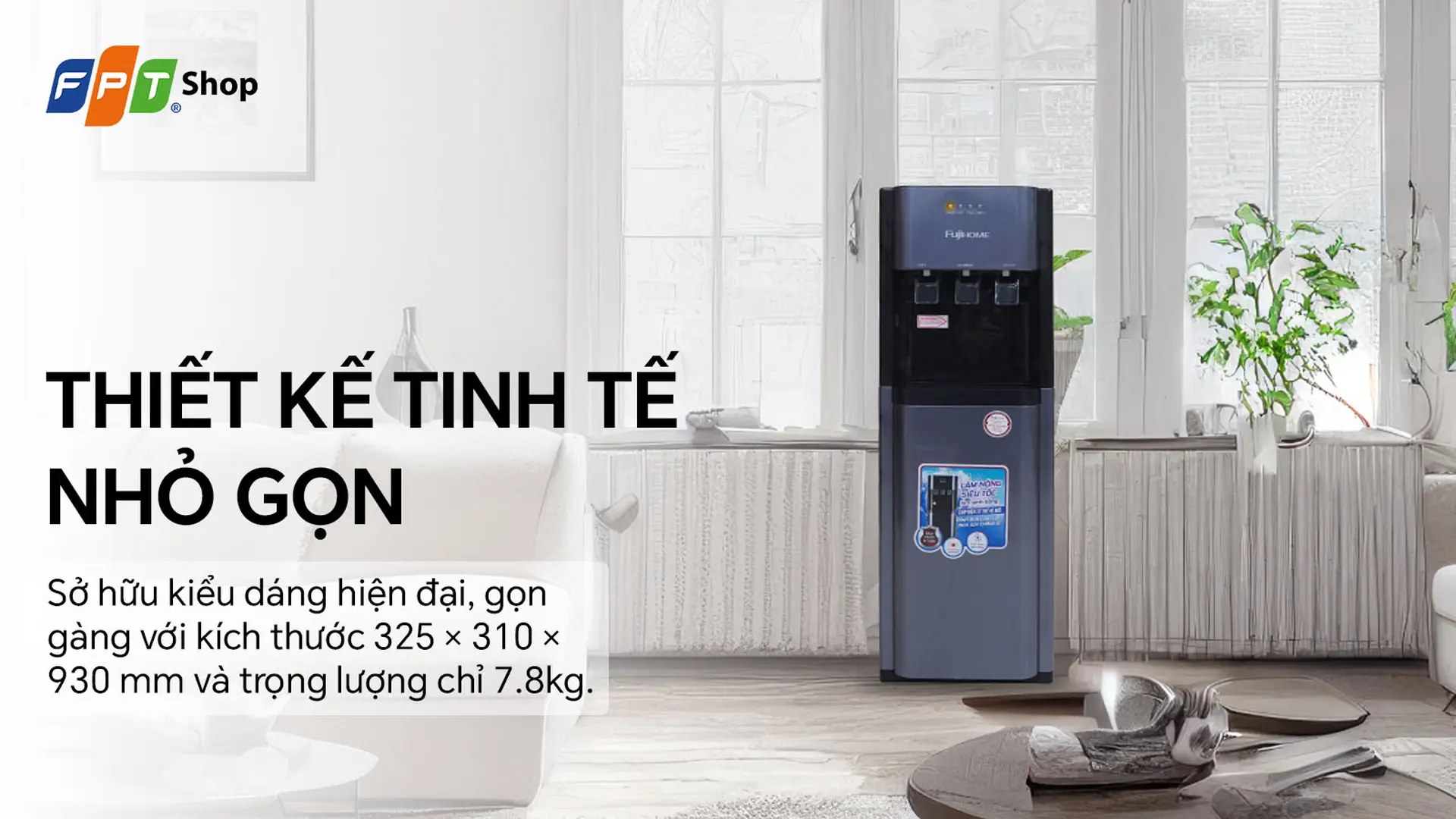 Cây nước nóng lạnh hút bình Fujihome WD211UE