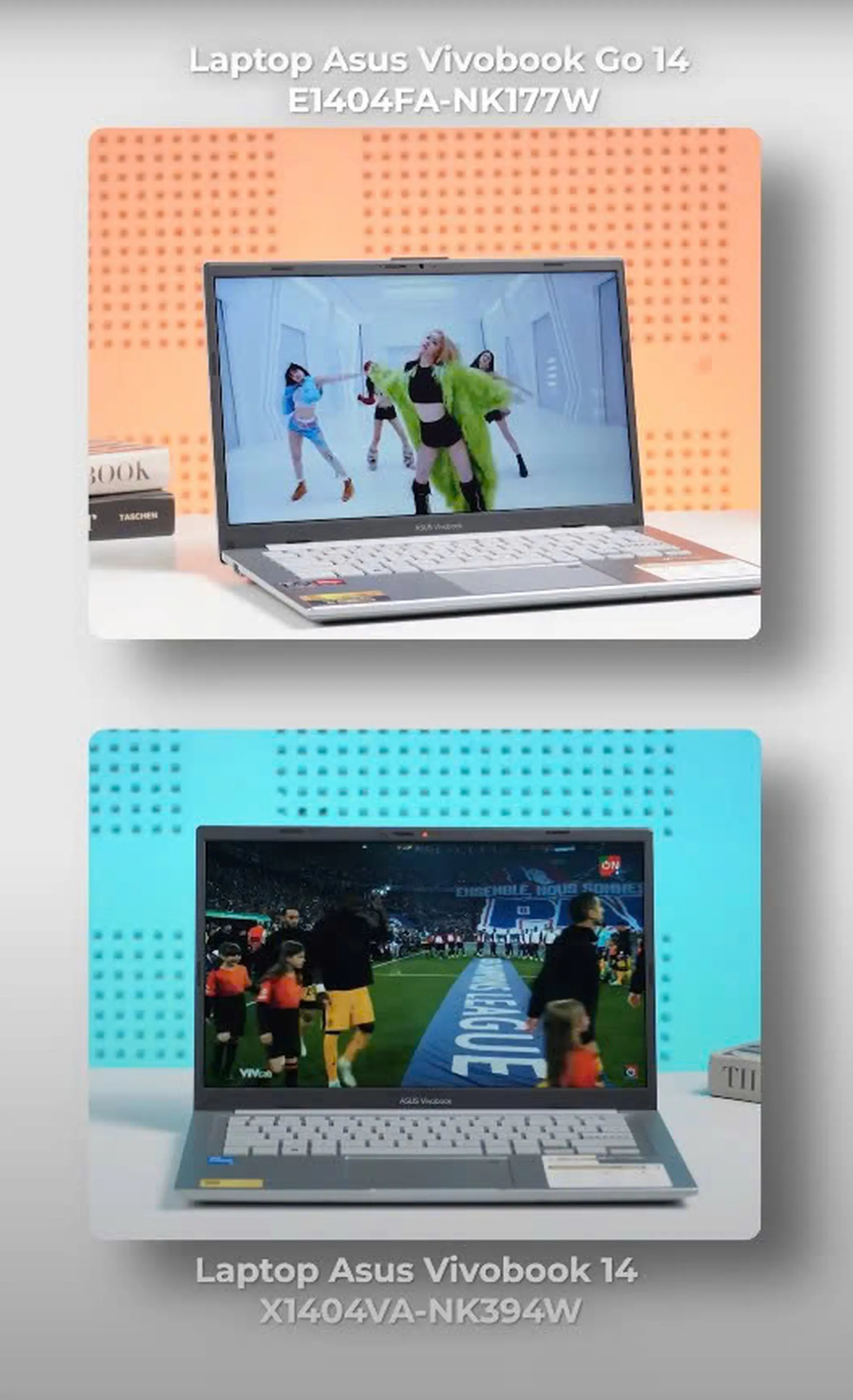 Vivobook Go 14 E1404FA-NK177W & Vivobook 14 X1404VA-NK394W | Bộ đôi ASUS ngon trong tầm giá!