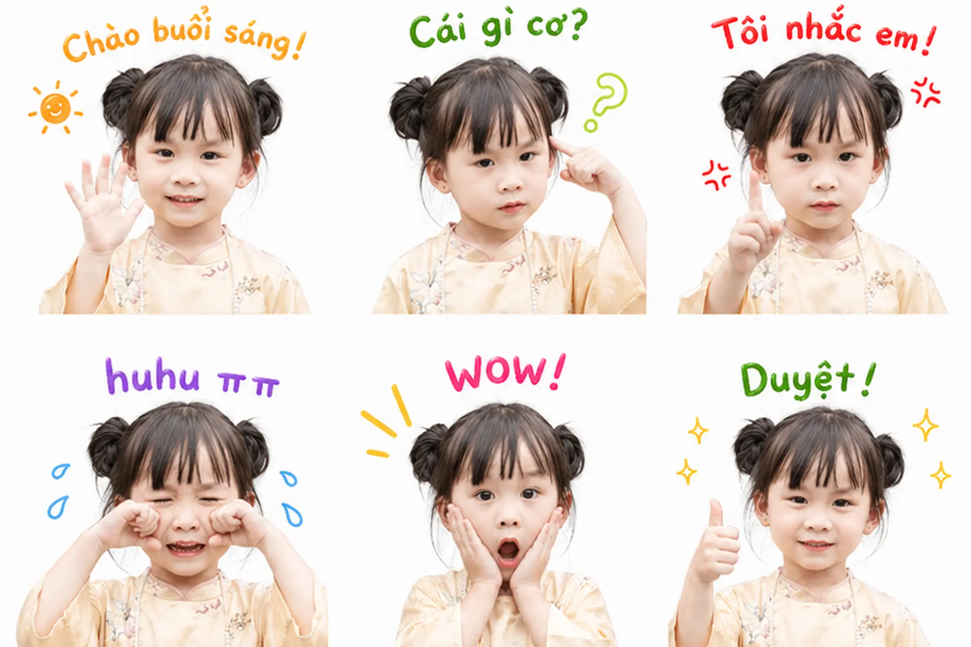 Hướng dẫn tạo bộ ảnh Sticker vui nhộn bằng ChatGPT: Sticker em bé, Sticker chân dung cá nhân, Tạo kiểu tóc …