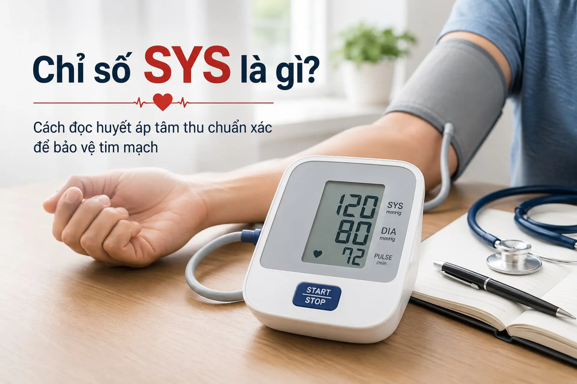 Chỉ số SYS là gì? Cách đọc huyết áp đúng và mức SYS an toàn