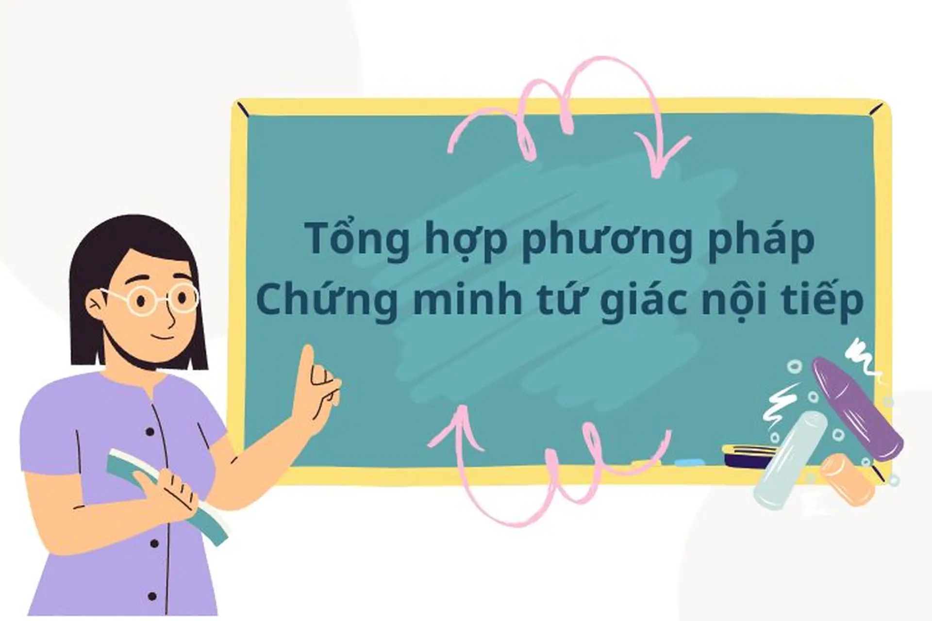 Các cách chứng minh tứ giác nội tiếp đơn giản và một số bài tập vận dụng dễ hiểu