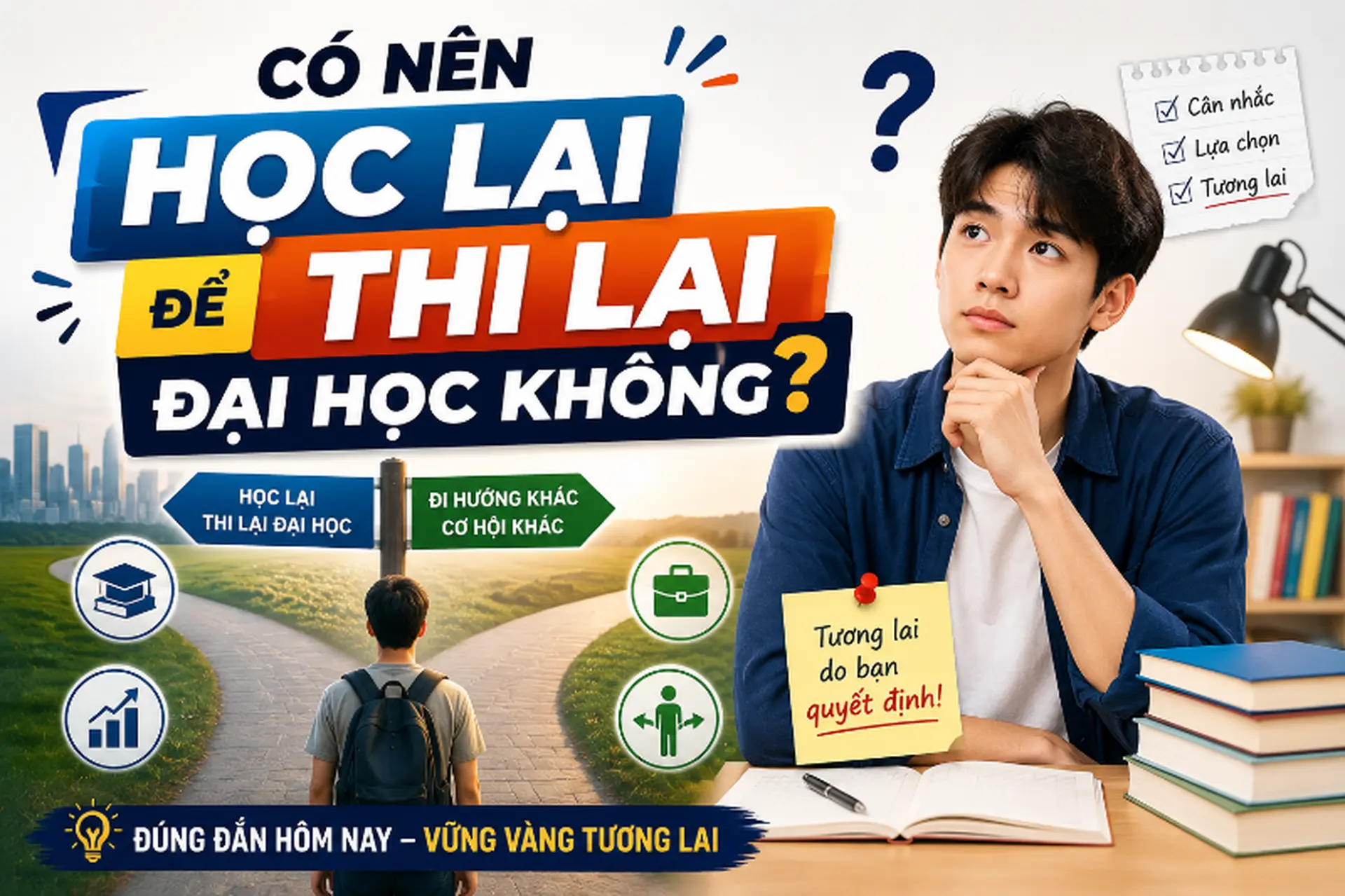 Có nên học lại để thi lại đại học không? Những điều bạn cần cân nhắc trước khi quyết định