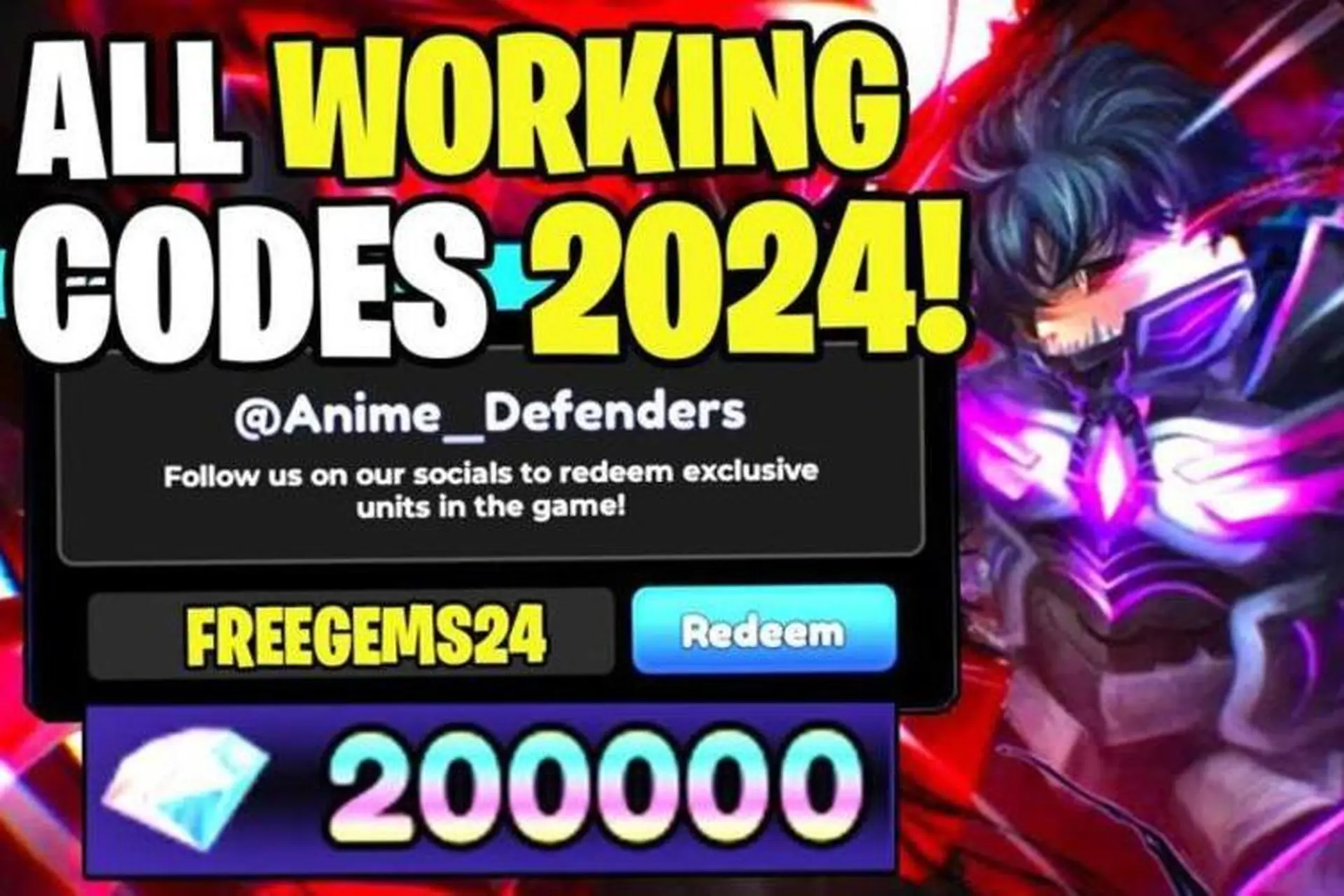 Code Anime Defenders update 9 mới nhất tháng 08/2025 nhận Gem, Token miễn phí