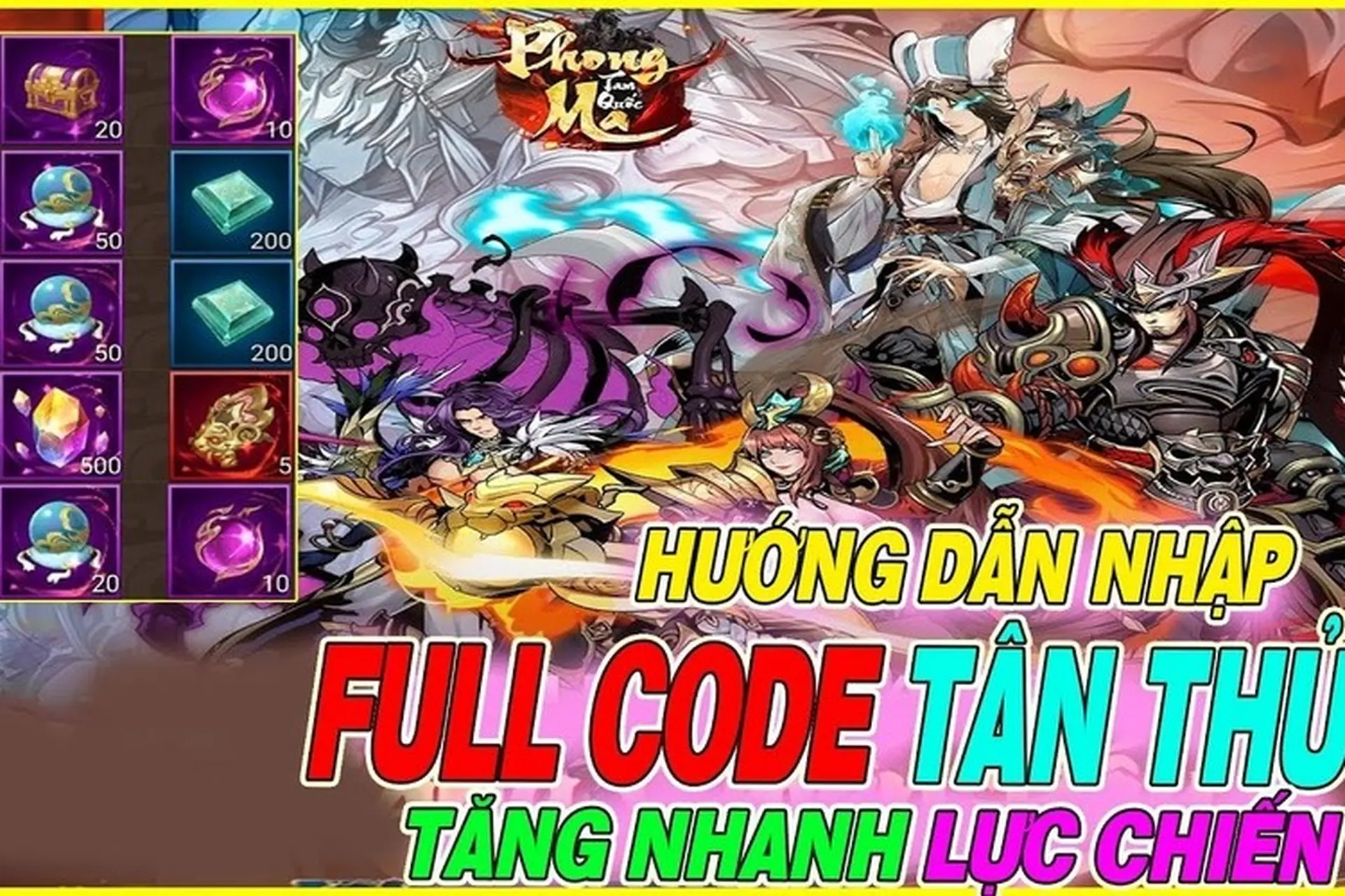 Cập nhật giftcode Phong Ma Tam Quốc mới nhất 2026 và cách nhập code đổi thưởng chính xác