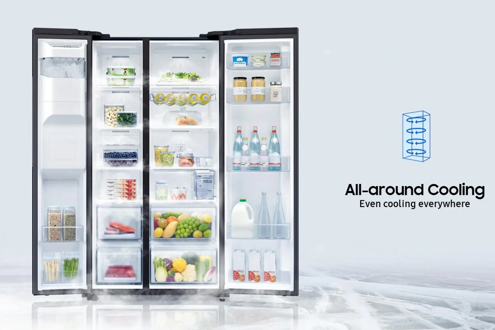 Công nghệ All-around Cooling: Bí quyết bảo quản thực phẩm đồng đều, giữ độ tươi ngon lâu hơn