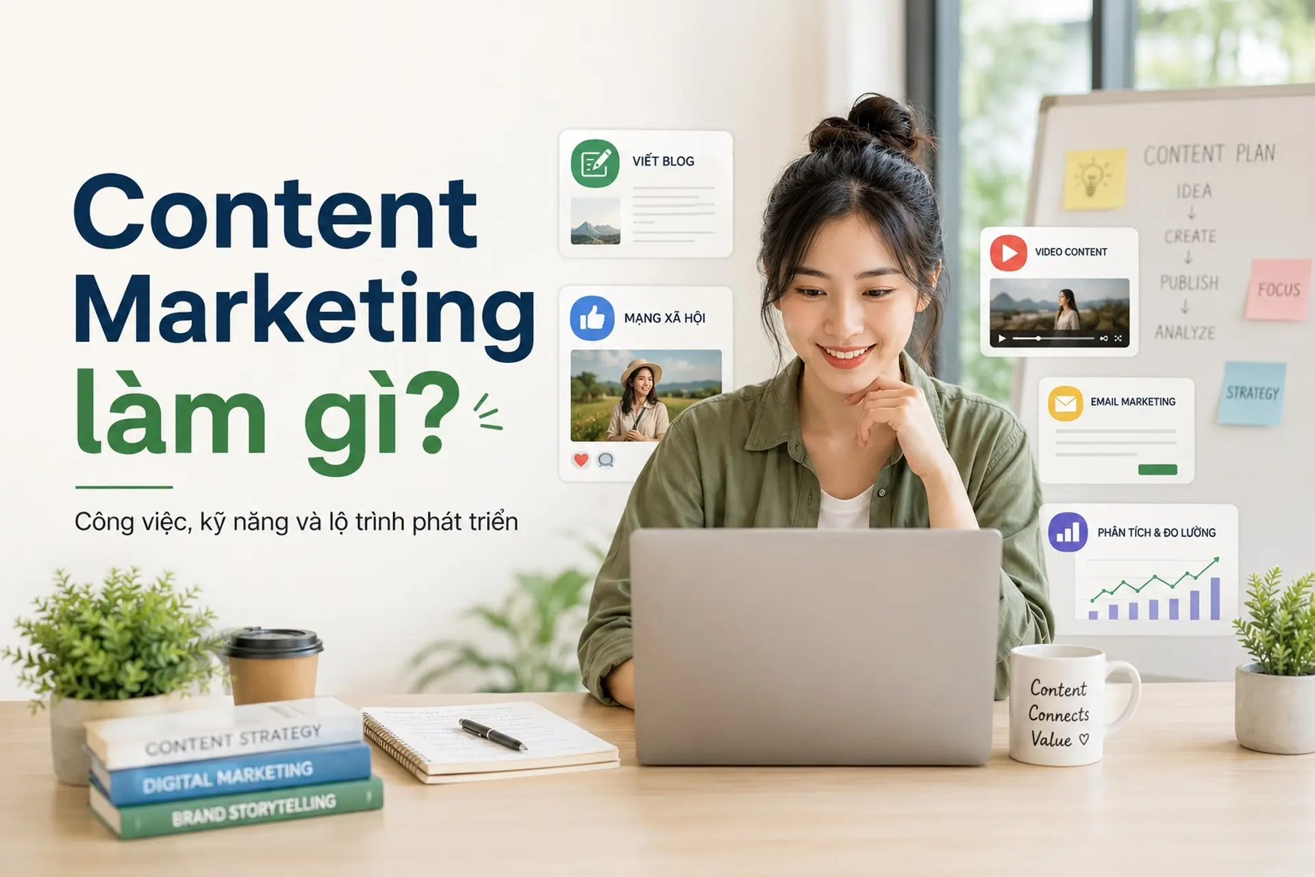 Content Marketing làm gì? Công việc, kỹ năng và lộ trình phát triển