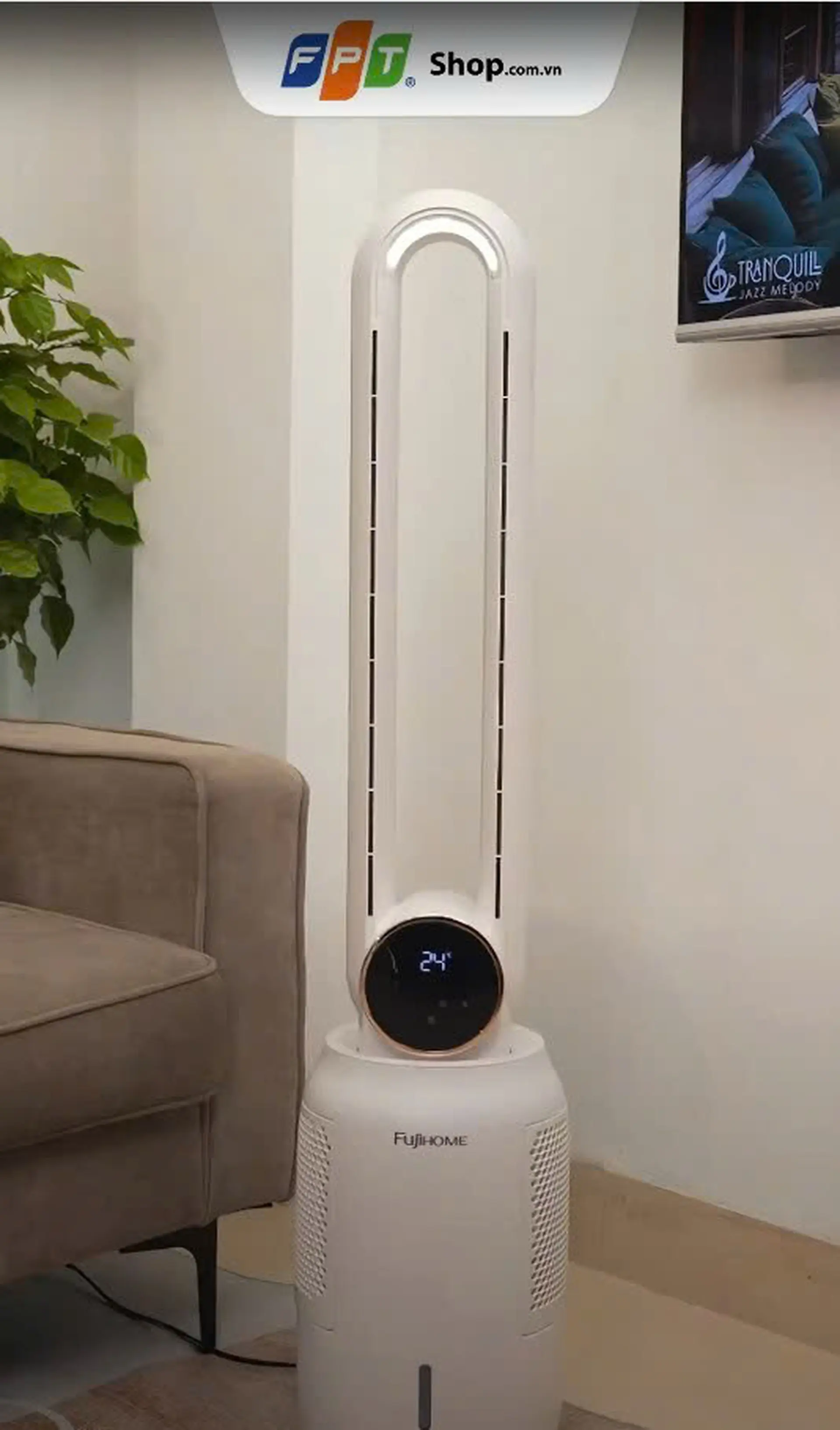 Quạt không cánh hơi nước tích hợp lọc không khí Fujihome BF-03RC