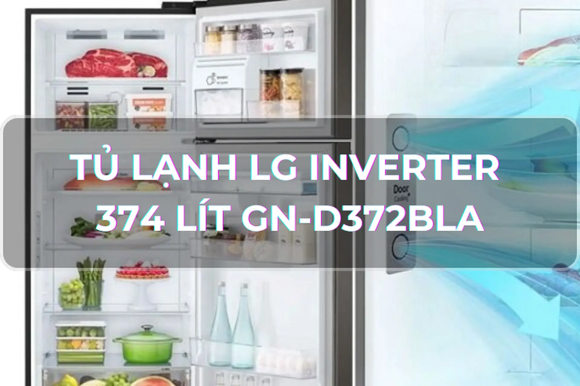 Review sản phẩm tủ lạnh LG Inverter 374 lít GN-D372BLA - Sự chọn lý tưởng cho gia đình hiện đại, tiện nghi