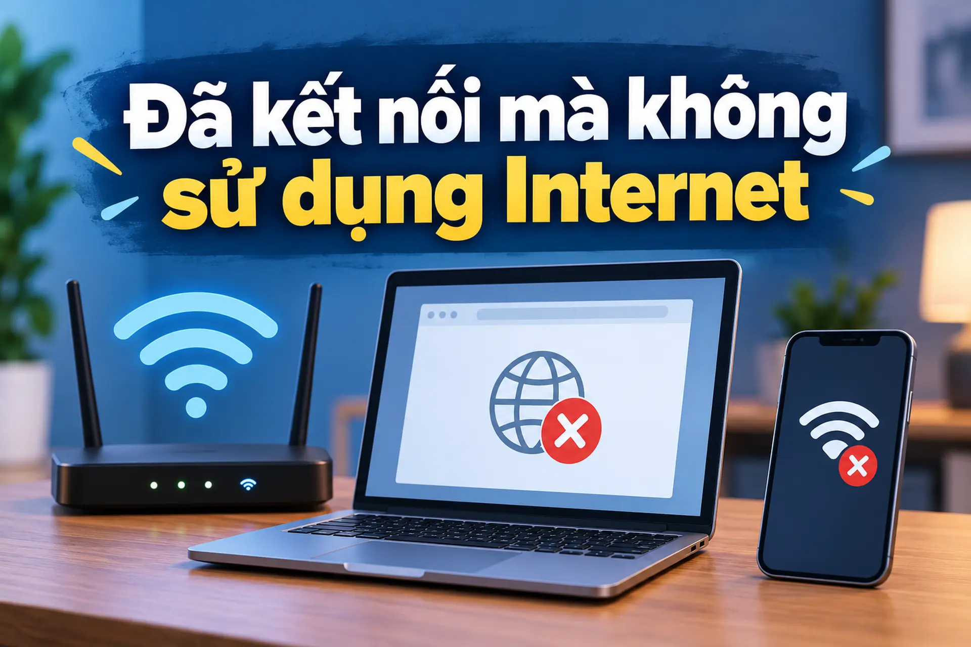 Đã kết nối mà không sử dụng Internet: Làm sao để WiFi hoạt động trở lại bình thường?