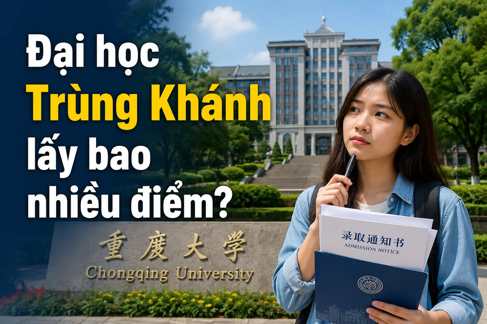 Đại học Trùng Khánh lấy bao nhiều điểm? Điều kiện du học, học phí và học bổng mới nhất
