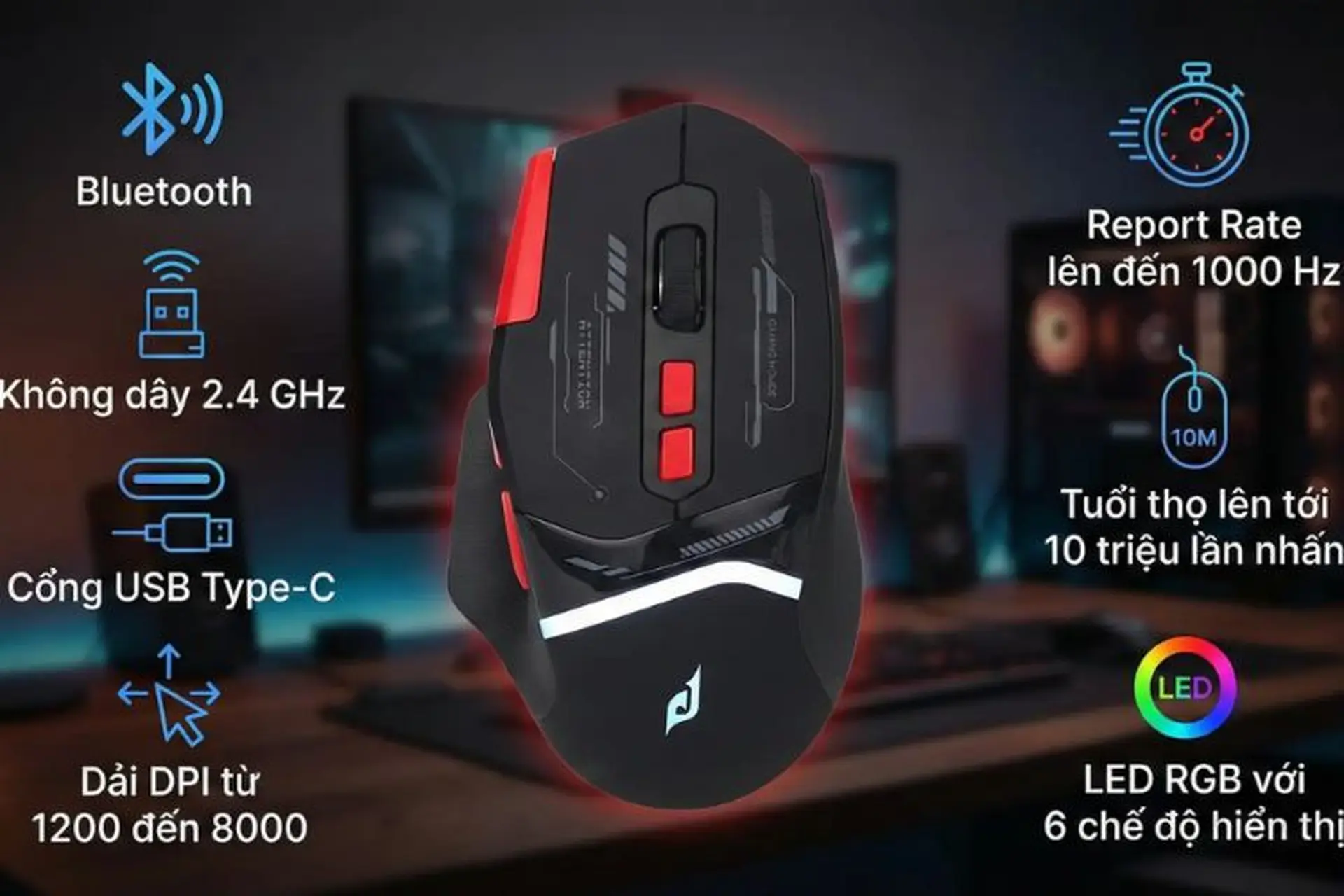 Đánh giá EDRA EM631W - Chiếc chuột gaming không dây này liệu có đáng đầu tư?