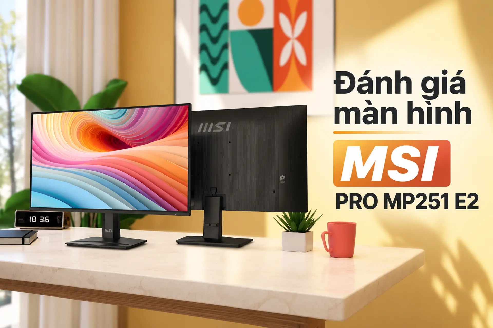 Đánh giá màn hình MSI Pro MP251 E2: Thiết kế hiện đại, hiển thị rõ nét cho văn phòng