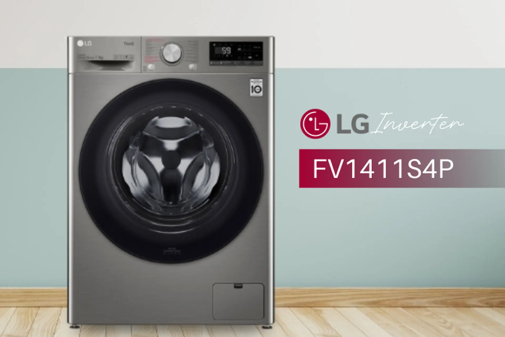 Đánh giá máy giặt LG FV1411S4P: Vận hành êm ái, giặt giũ thông minh với trí tuệ nhân tạo