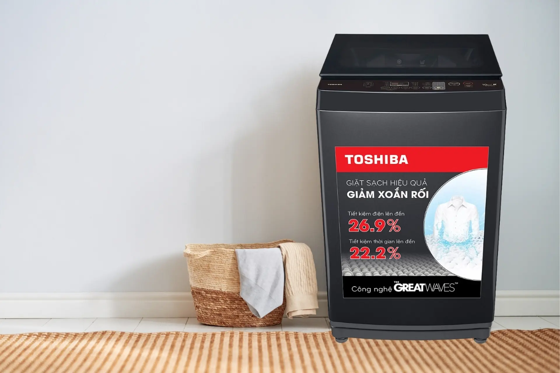 Đánh giá máy giặt M1100: Máy giặt Toshiba cửa trên 10 kg giặt quần áo sạch sẽ, chống xoắn rối