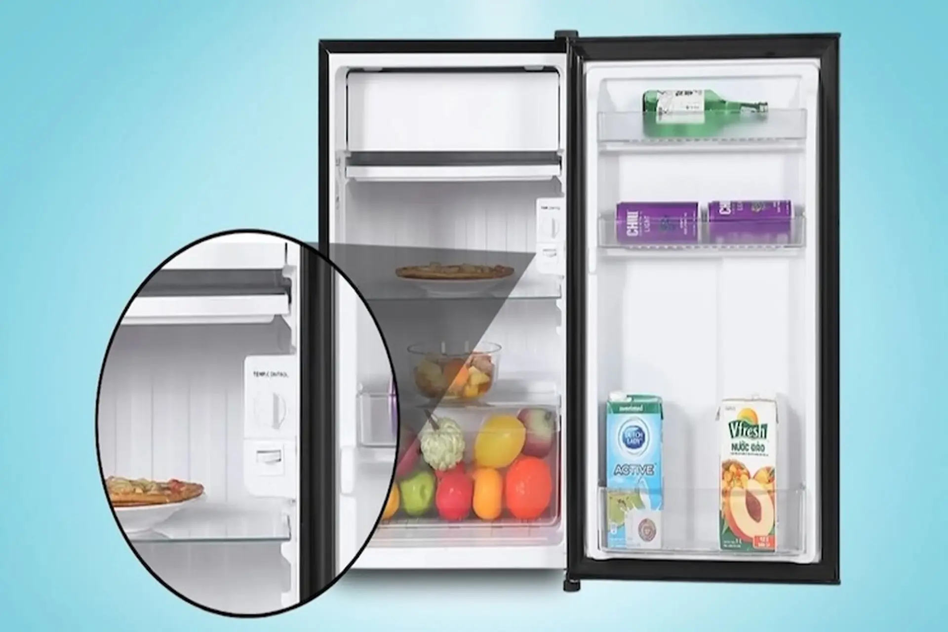 Đánh giá tủ lạnh Aqua 90 lít AQR-D100FA(BS): Nhỏ gọn, dễ dùng, phù hợp không gian hẹp