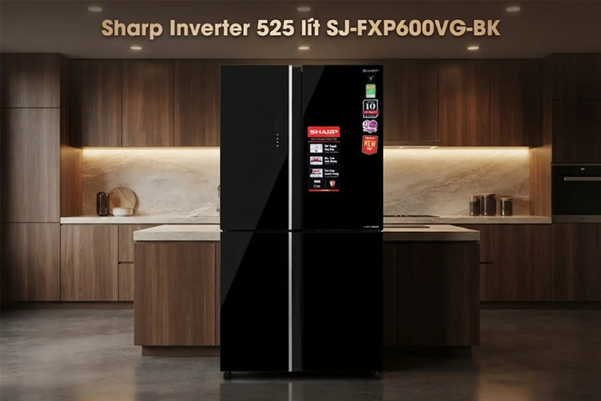 Đánh giá tủ lạnh Sharp Inverter 525 lít SJ-FXP600VG-BK: Có đáng mua cho gia đình đông người?