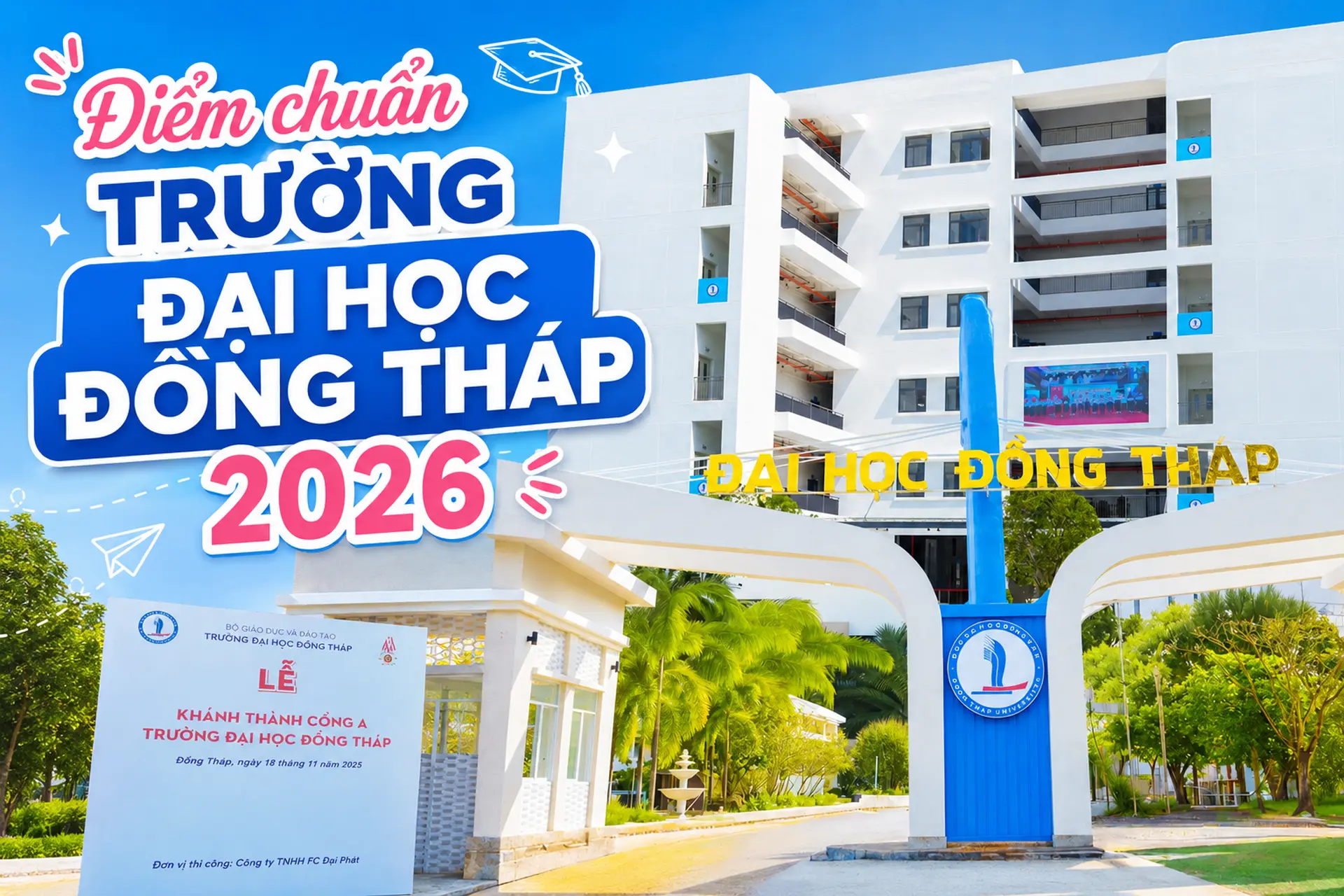 Điểm chuẩn Trường Đại học Đồng Tháp 2026: Chi tiết điểm trúng tuyển các ngành