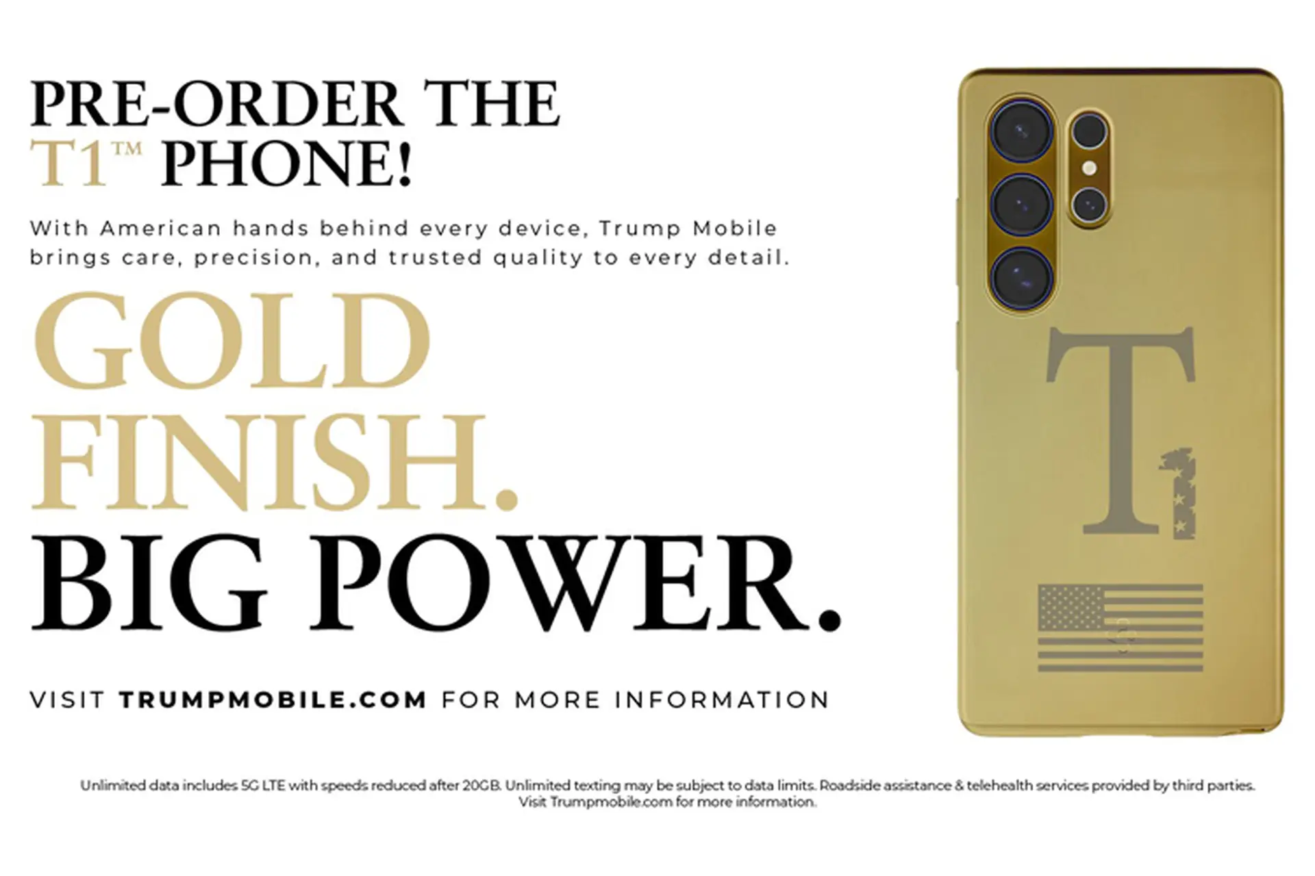 Điện thoại Trump T1 đổi thiết kế trước ngày ra mắt