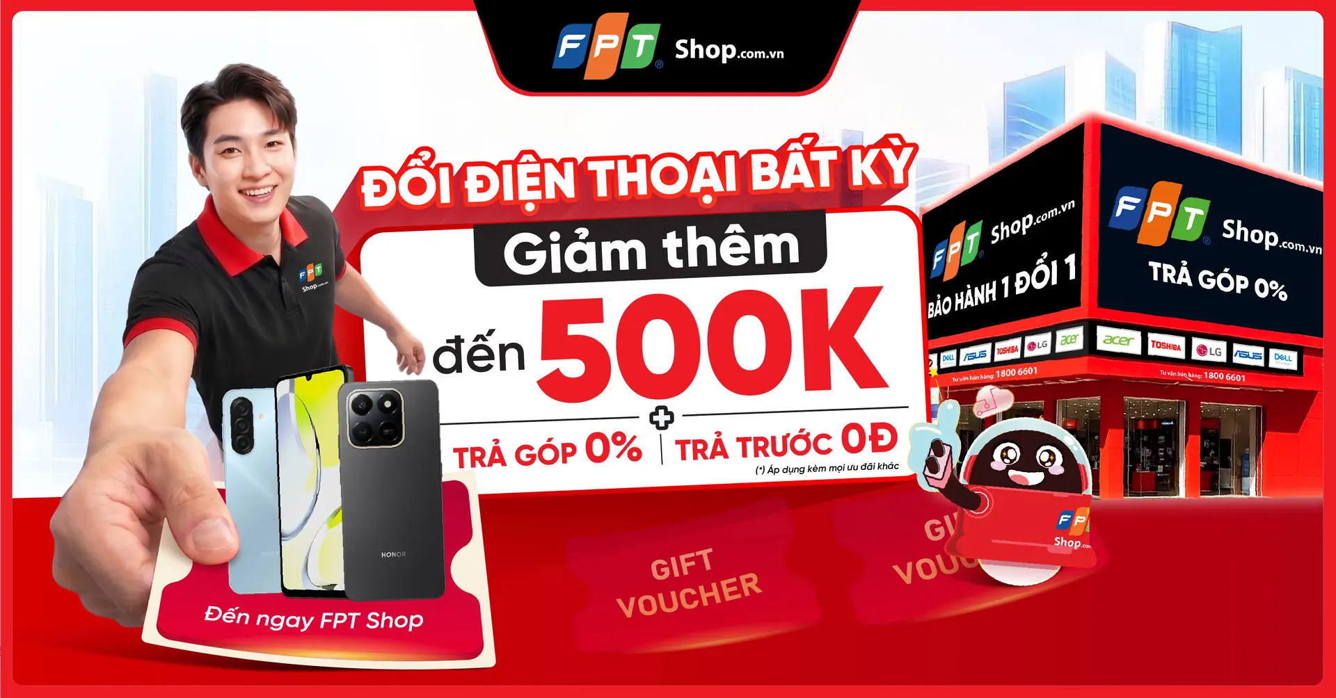 Đổi điện thoại bất kỳ, giảm thêm đến 500.000 đồng tại FPT Shop