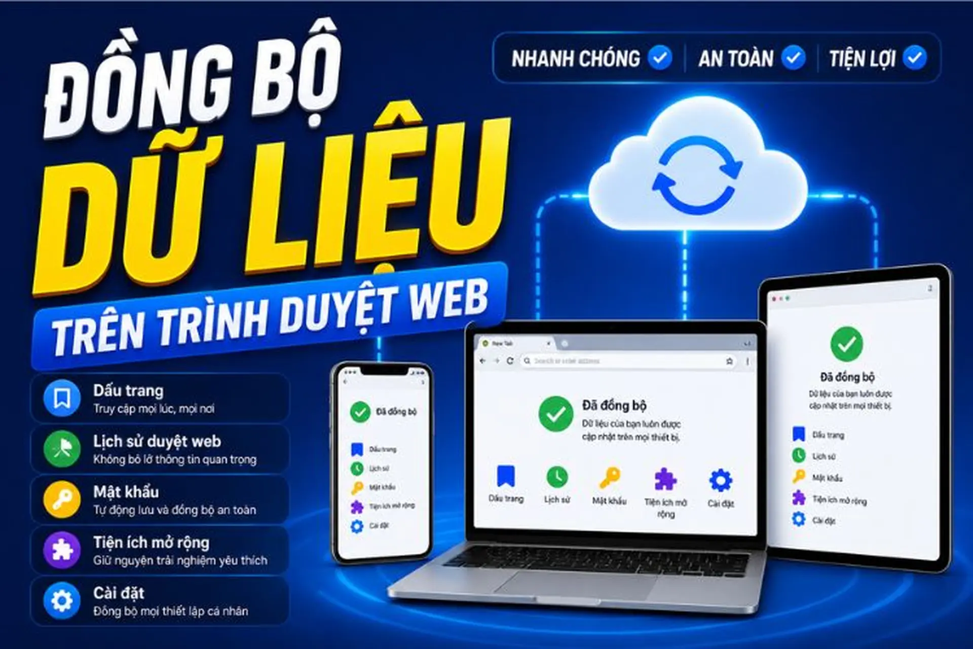 Hướng dẫn cách đồng bộ dữ liệu trên trình duyệt web an toàn và hiệu quả hiện nay