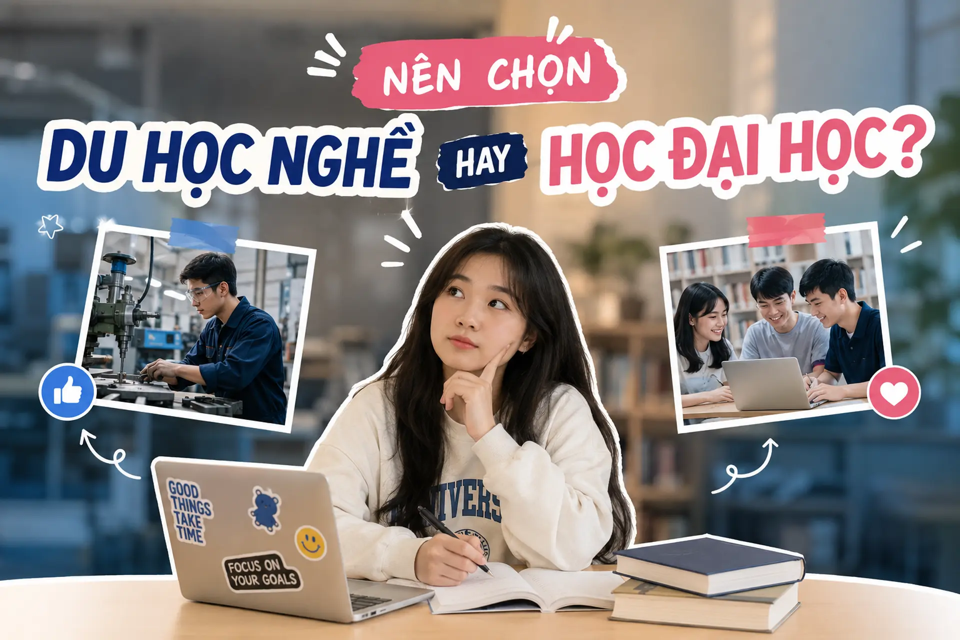 Du học nghề và học đại học nên chọn cái nào? Những yếu tố cần cân nhắc trước khi quyết định