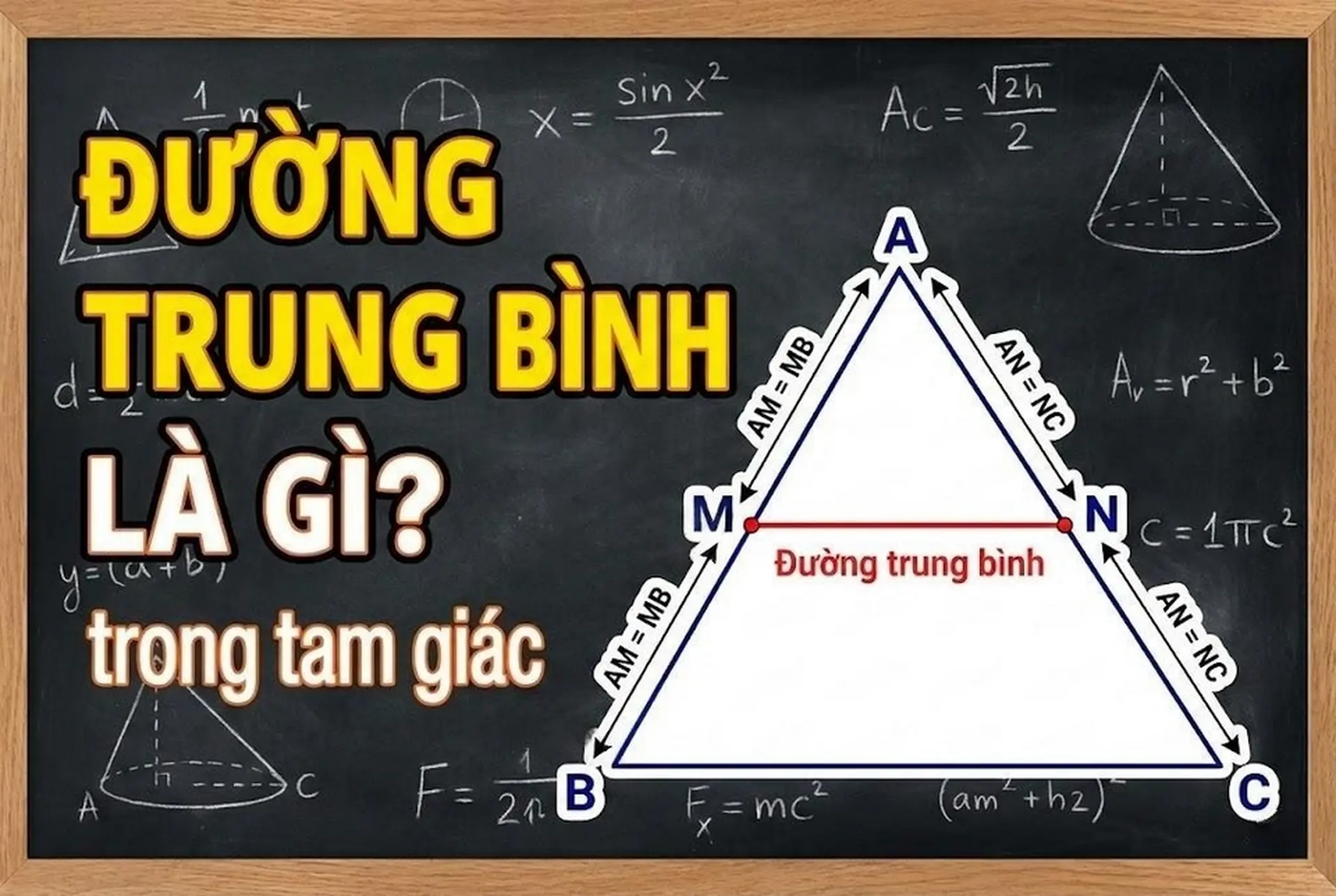 Đường trung bình là gì? Định nghĩa, công thức, tính chất và bài tập áp dụng chi tiết