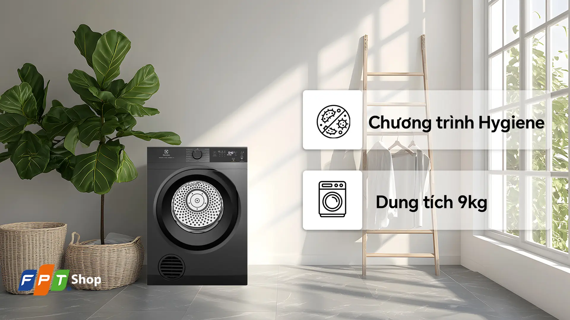 Máy sấy thông hơi Electrolux UltimateCare 300 9 kg EDV904N3SC